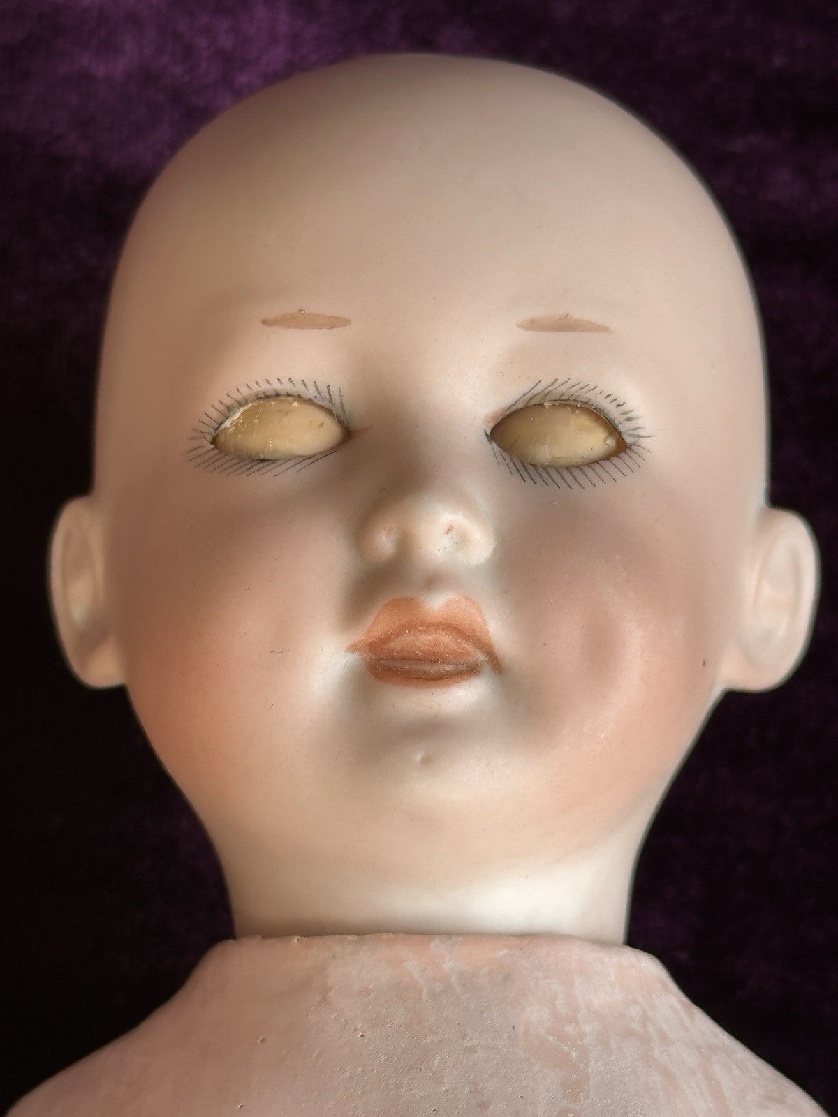 Antique German 9.5” Armand Marseille 590 Bisque Head Toddler Character Doll