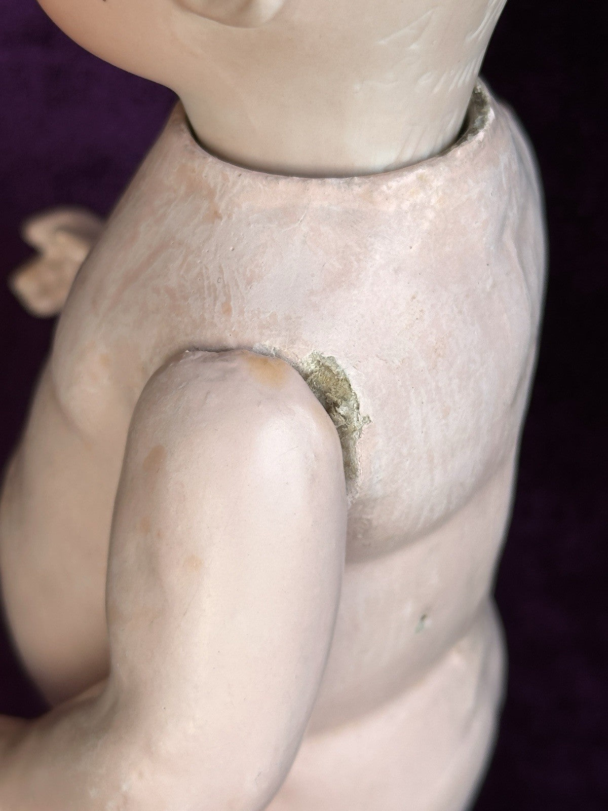 Antique German 9.5” Armand Marseille 590 Bisque Head Toddler Character Doll