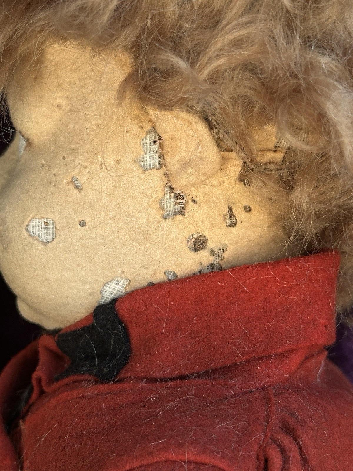 Vintage Italian 16” Early Lenci 159 (?) Felt Cloth Doll