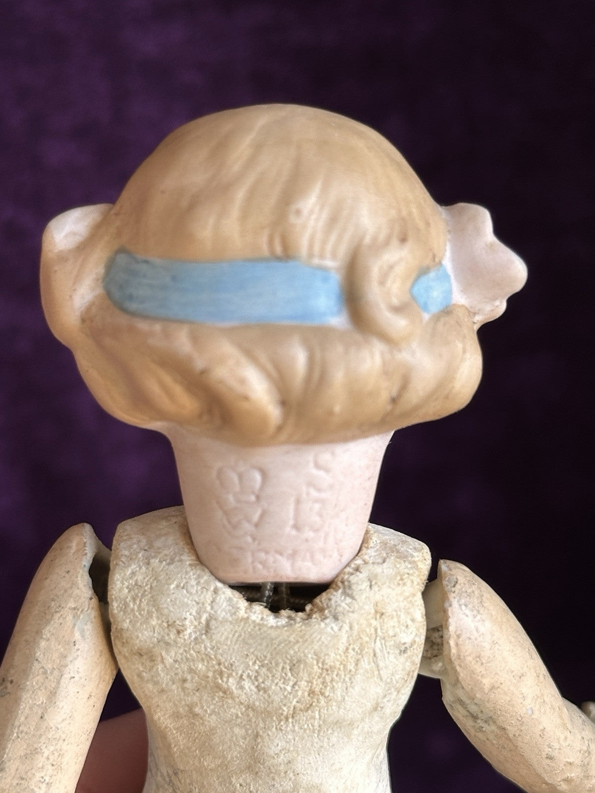 Rare Antique German 6” William Goebel Miniature Bisque Head Character Girl Doll