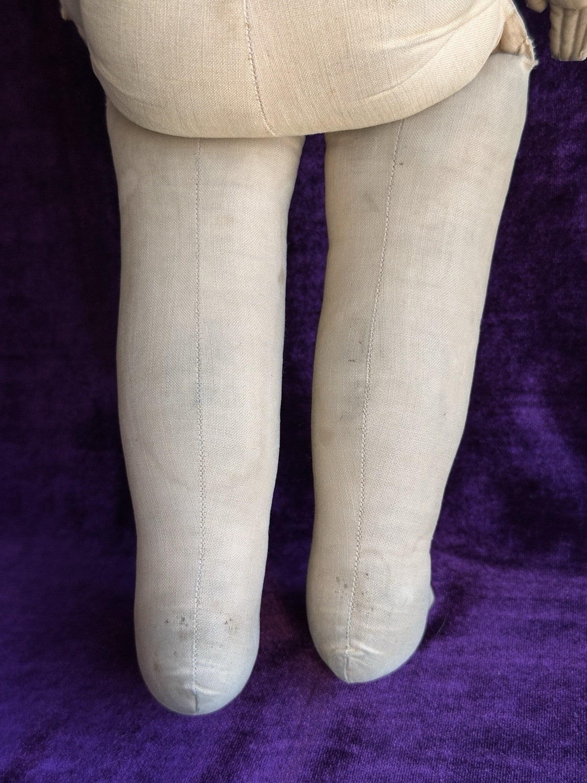 Antique American 19” Kamkins Cloth Oil Painted Doll