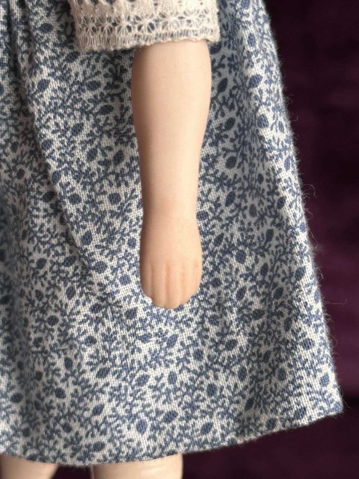 Lot of 2 Vintage Reproduction Miniature Parian Dolls with in Case with Wardrobe