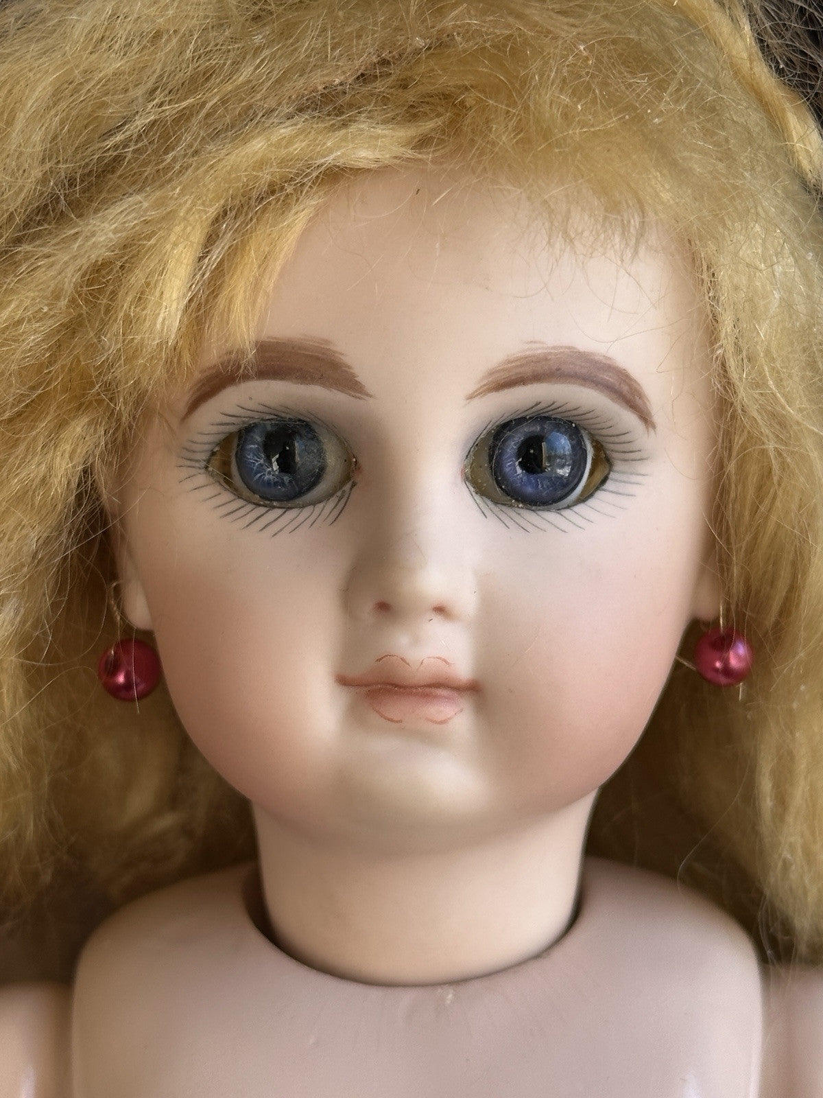 Vintage Porcelain/Composition Reproduction of Antique French Jumeau Doll