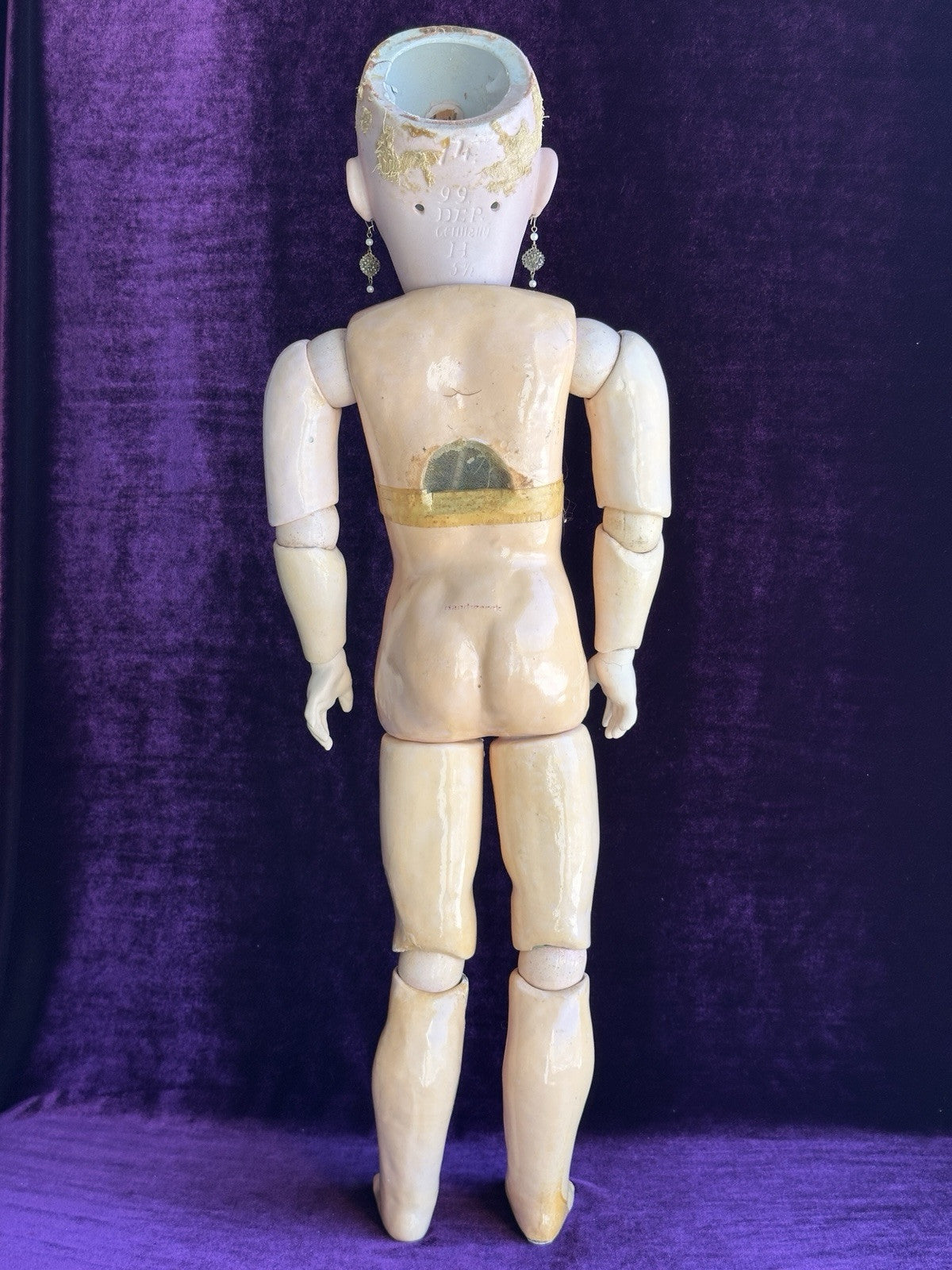 Antique German 27” Heinrich Handwerck 99 Dep Bisque Head Doll