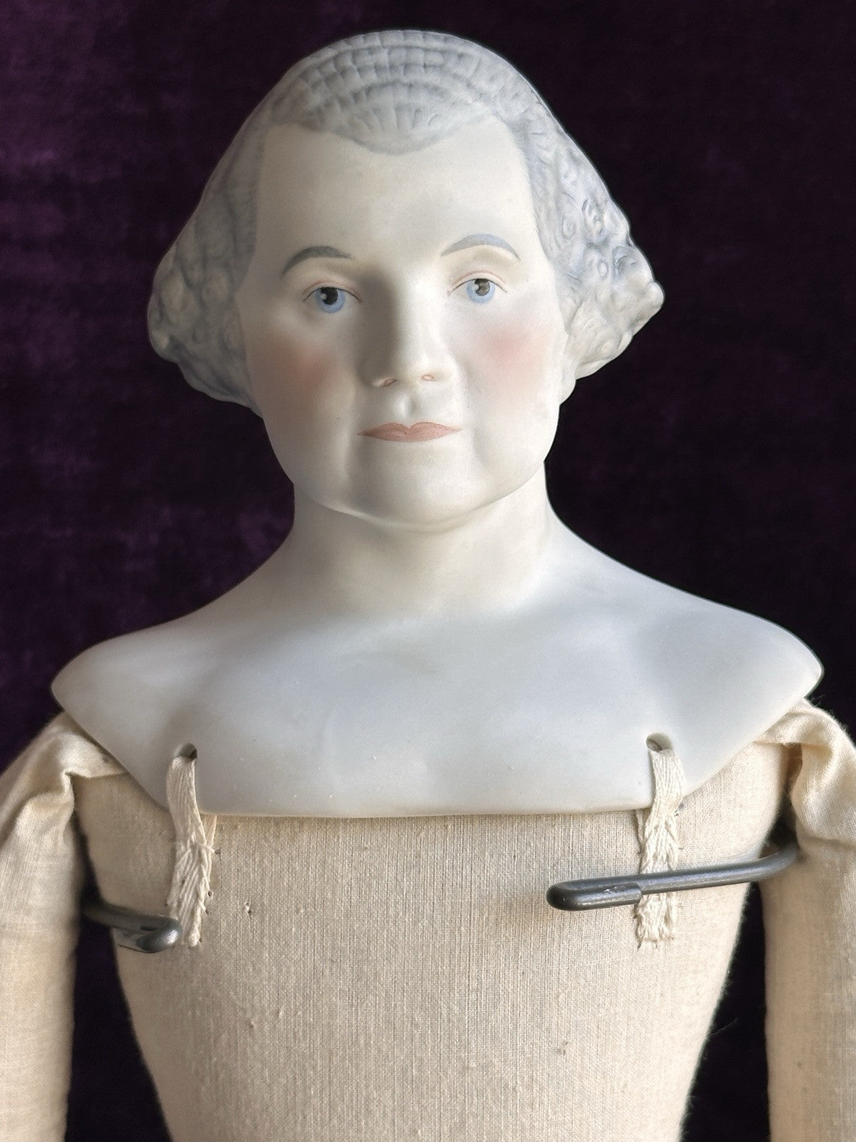 Vintage 1940’s Emma Clear Bisque George and Martha Washington Dolls