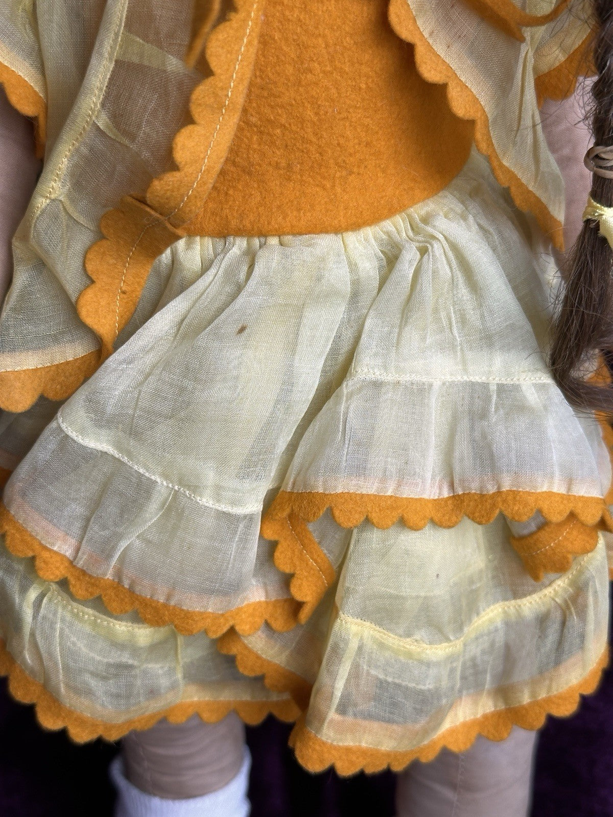 Large Vintage French 21” Gre-Poir Felt Cloth Doll