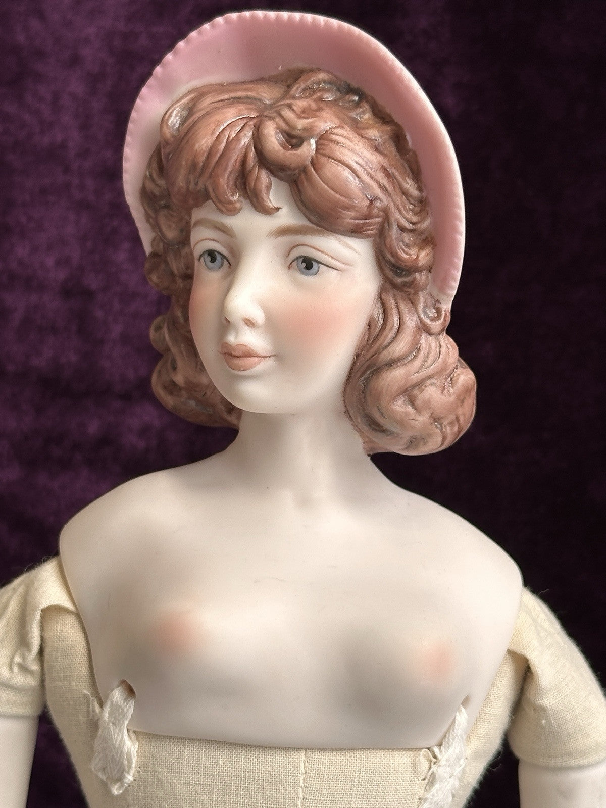 Vintage Porcelain Artist Pinkie and Blue Boy Dolls by Artist Clara Wade