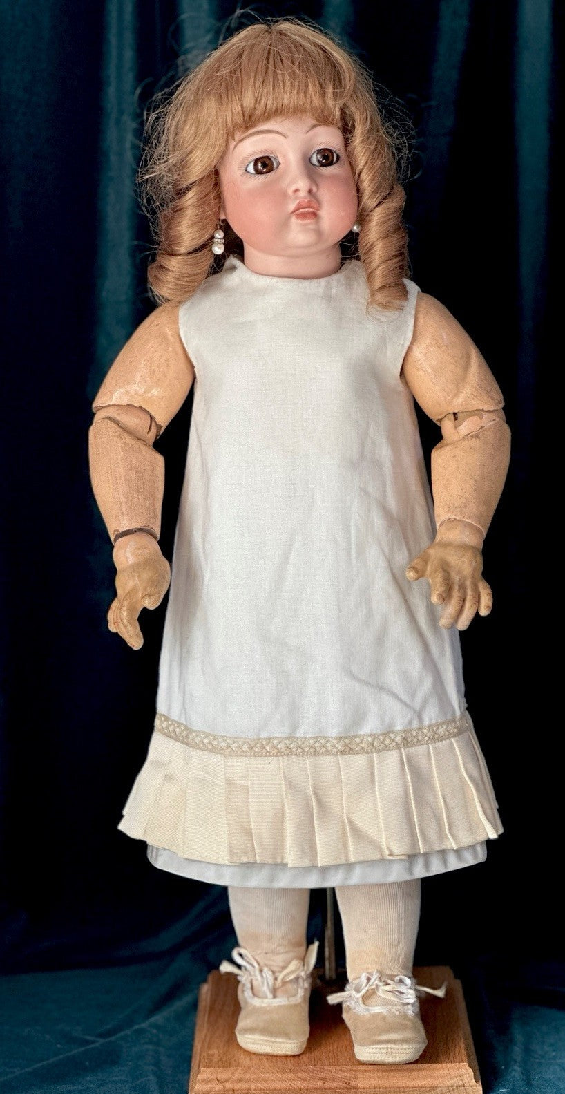 Antique Doll Original French JUMEAU Composition Body Repro Head Of Bru Jne