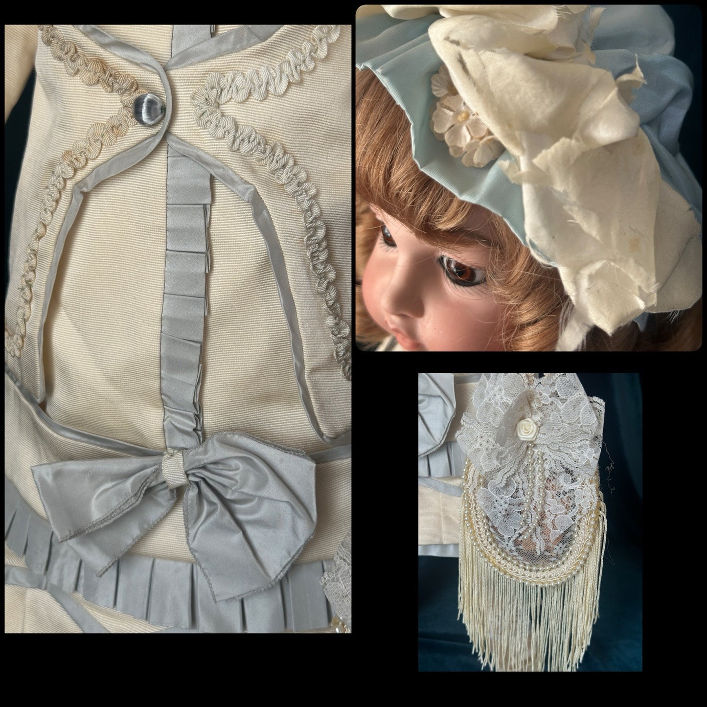 Antique Doll Original French JUMEAU Composition Body Repro Head Of Bru Jne
