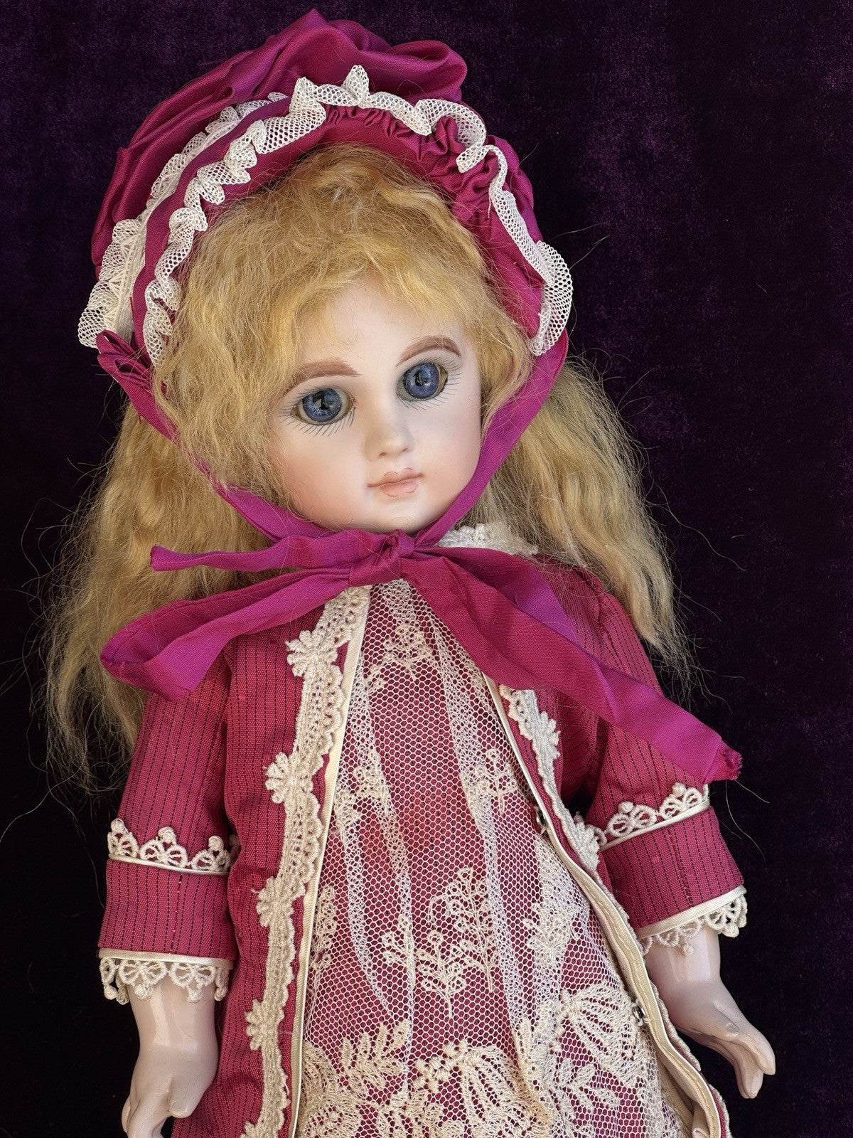 Vintage Porcelain/Composition Reproduction of Antique French Jumeau Doll