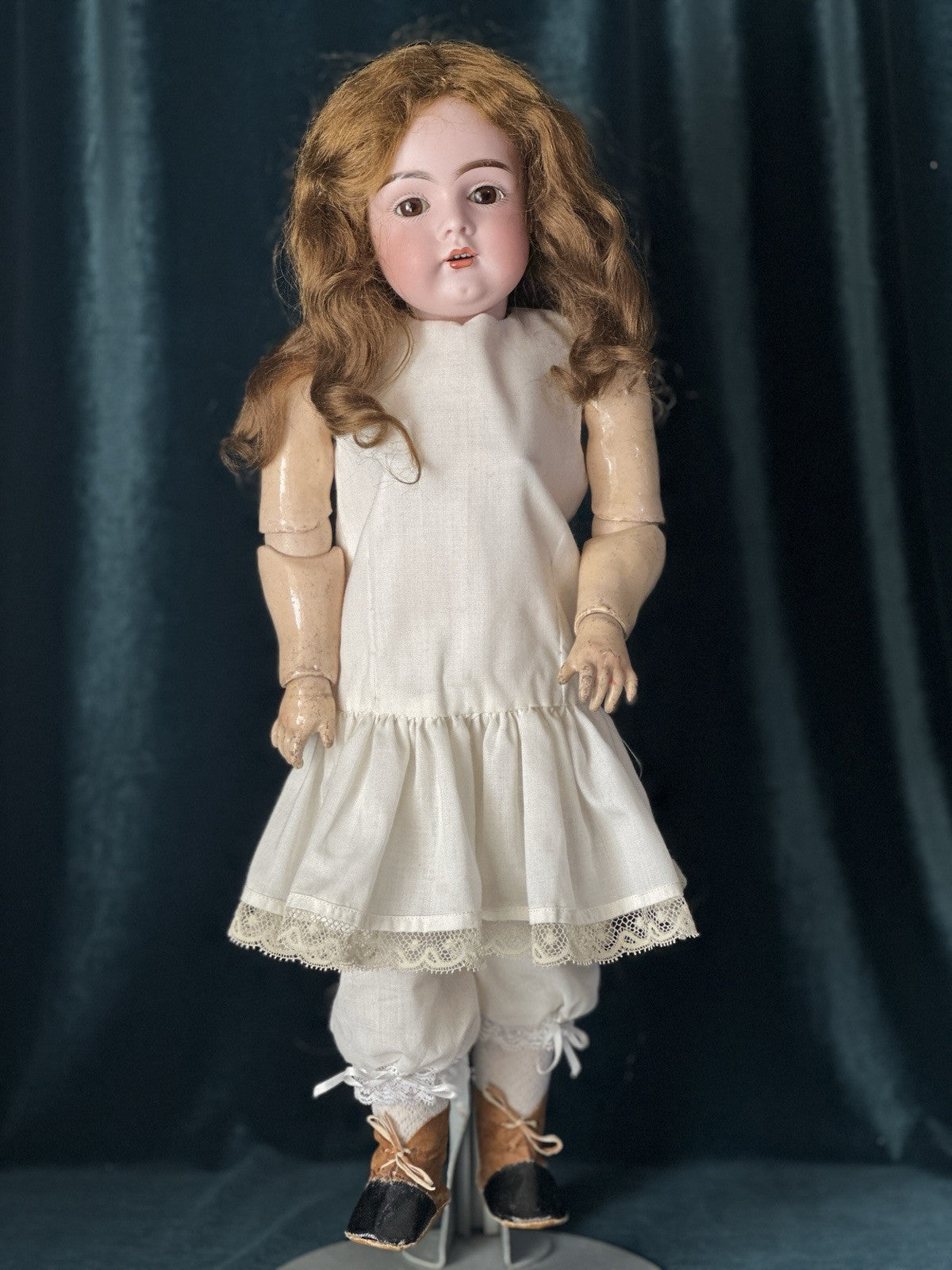Antique German 19” Kestner 161 Child Doll Bisque Head Composition Body