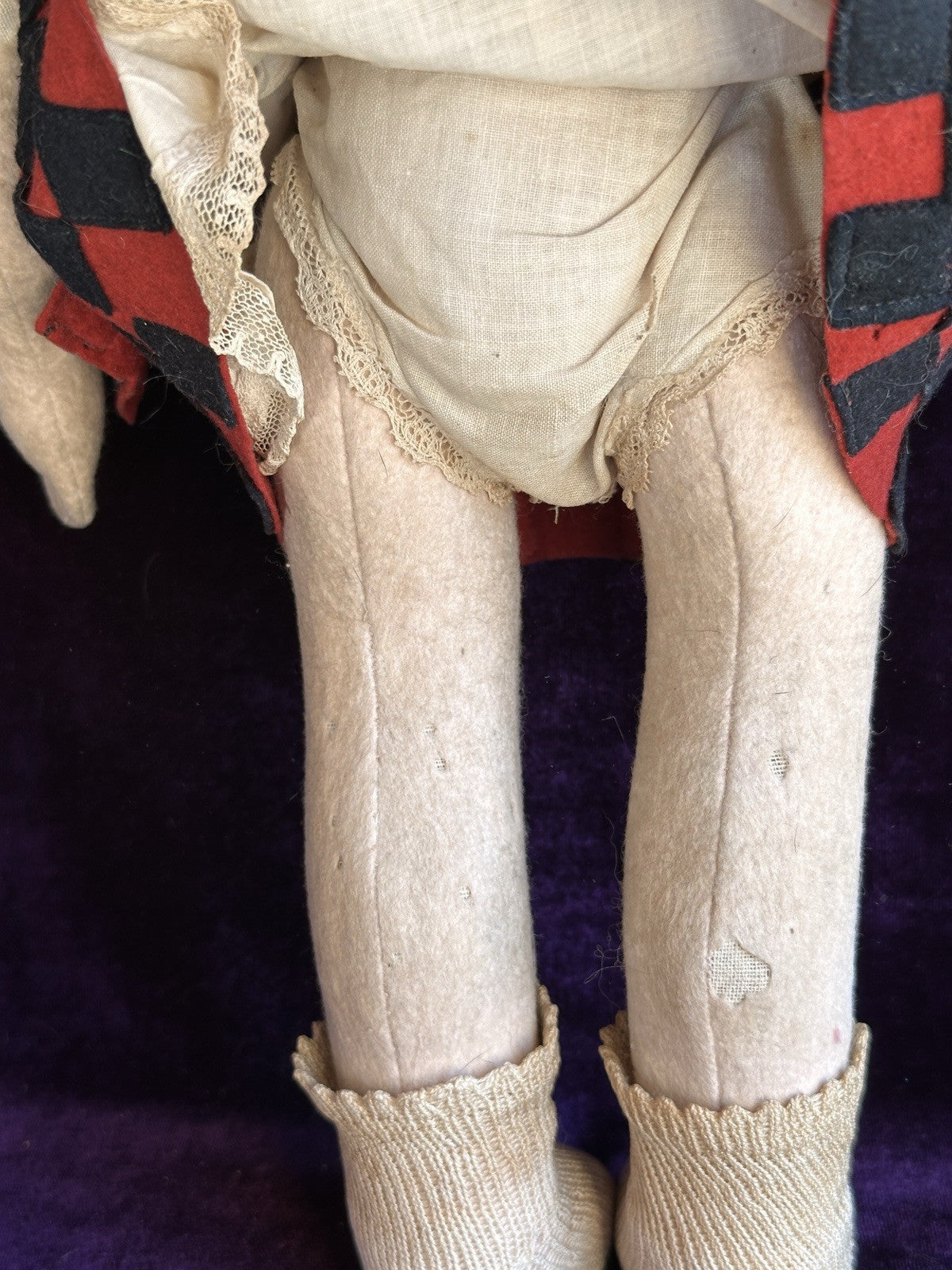 Vintage Italian 16” Early Lenci 159 (?) Felt Cloth Doll