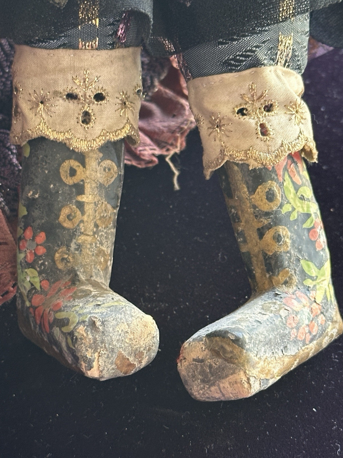 Vintage Handmade 24” Papier Mache Cloth Marionette Puppet Doll