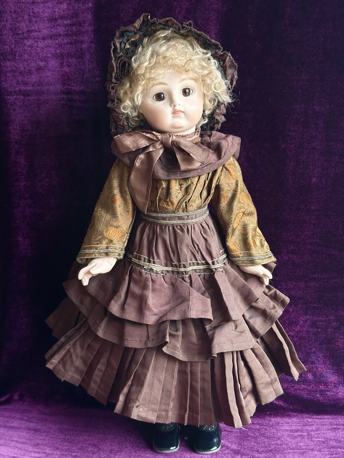 Porcelain 21” Reproduction of Antique French Paris PAN Henri Delecroix Doll