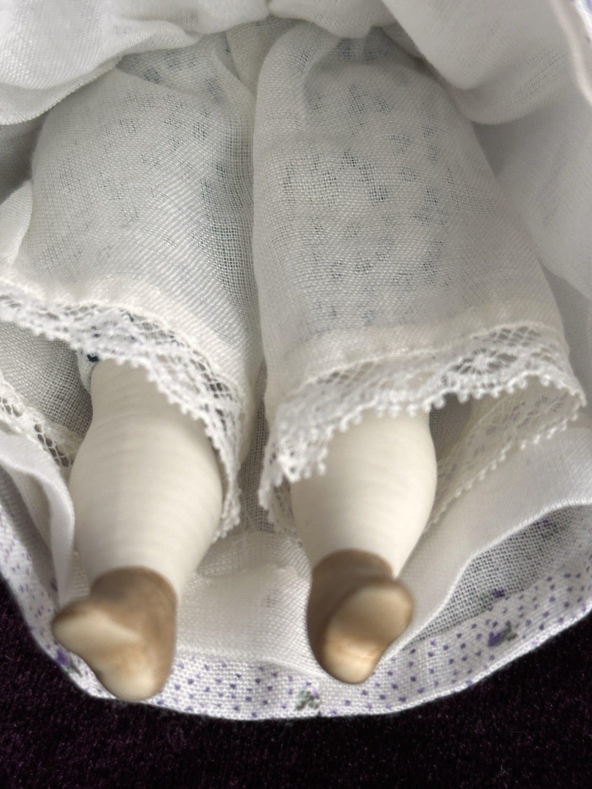 Lot of 2 Vintage Reproduction Miniature Parian Dolls with in Case with Wardrobe