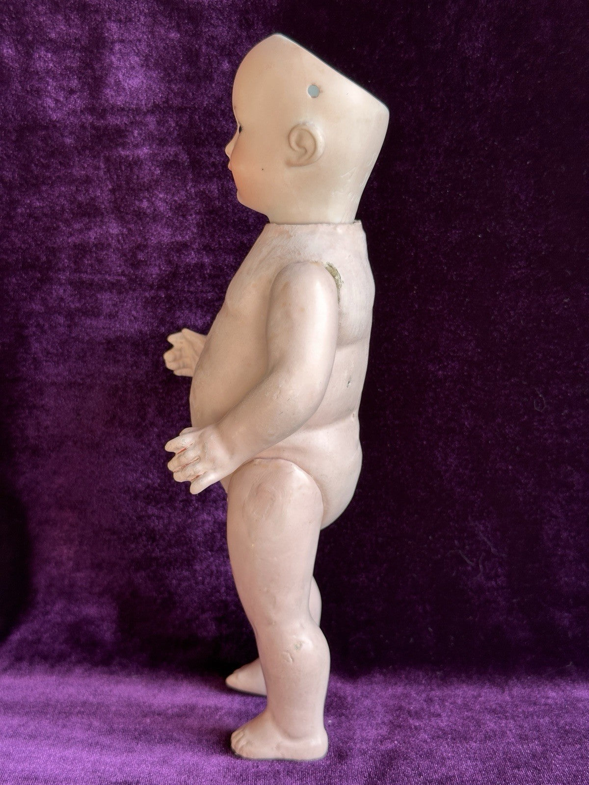 Antique German 9.5” Armand Marseille 590 Bisque Head Toddler Character Doll