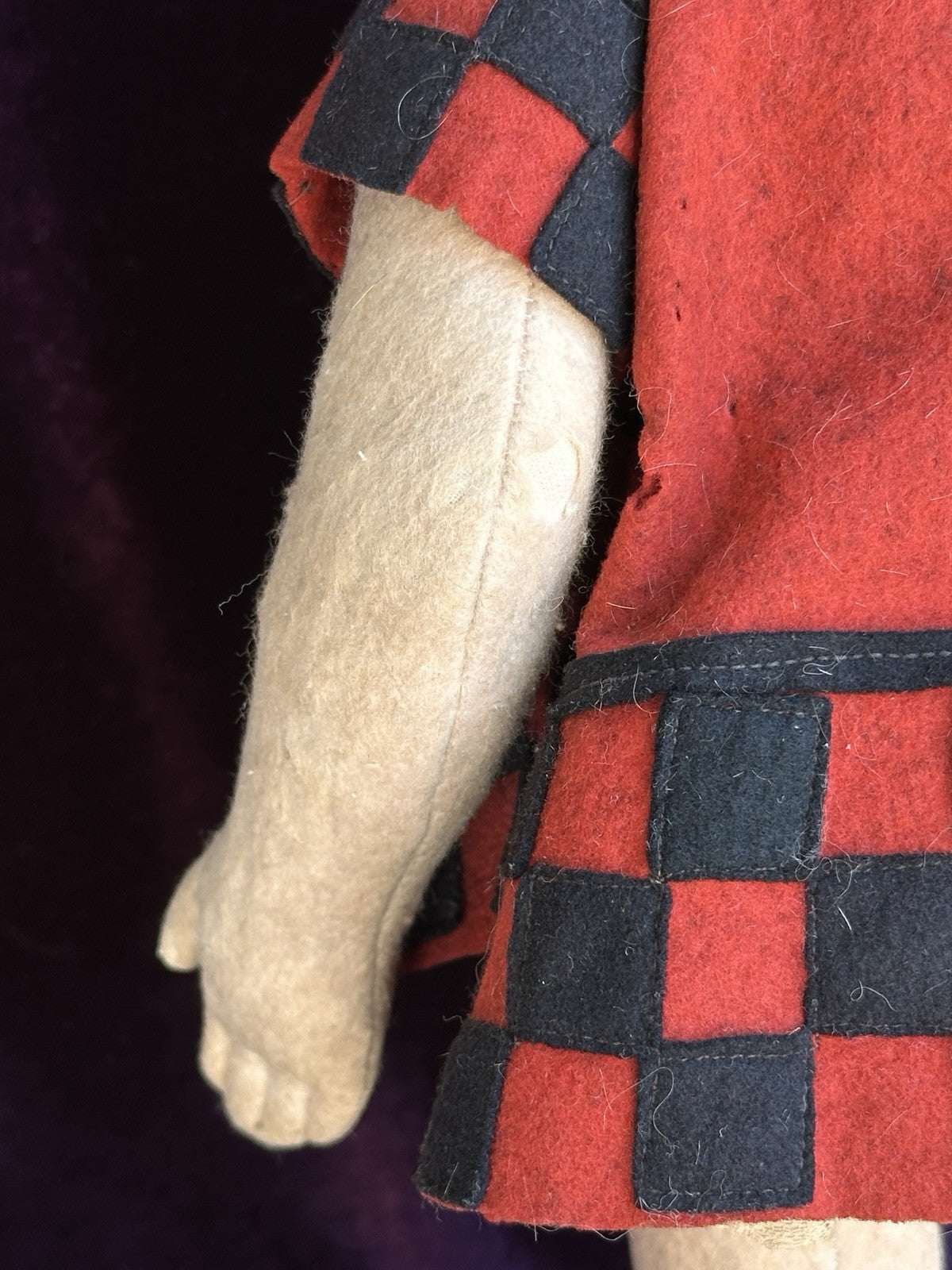 Vintage Italian 16” Early Lenci 159 (?) Felt Cloth Doll