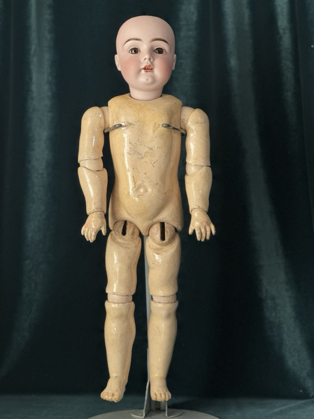 Antique German 19” Kestner 161 Child Doll Bisque Head Composition Body