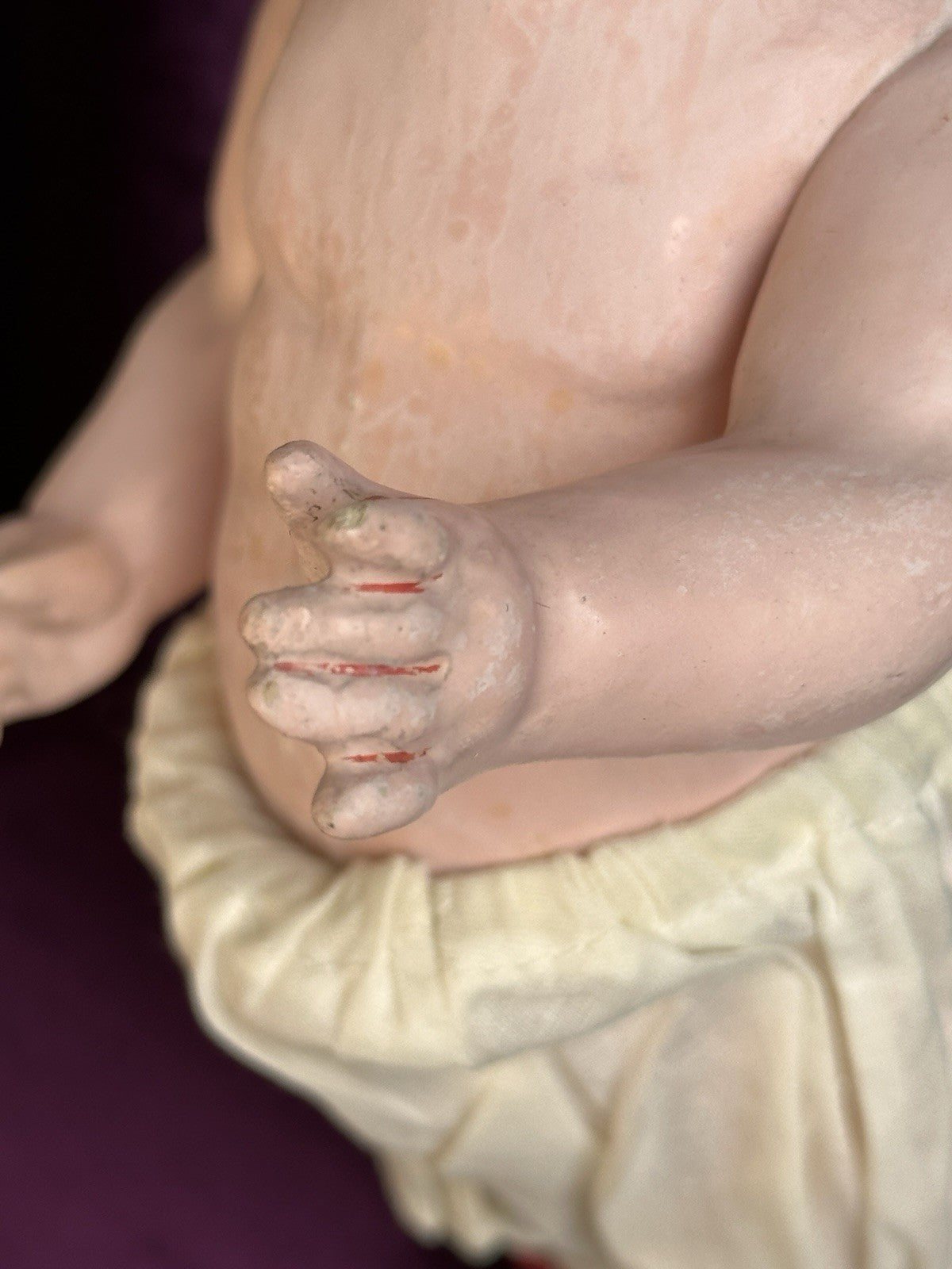 Antique German 9.5” Armand Marseille 590 Bisque Head Toddler Character Doll