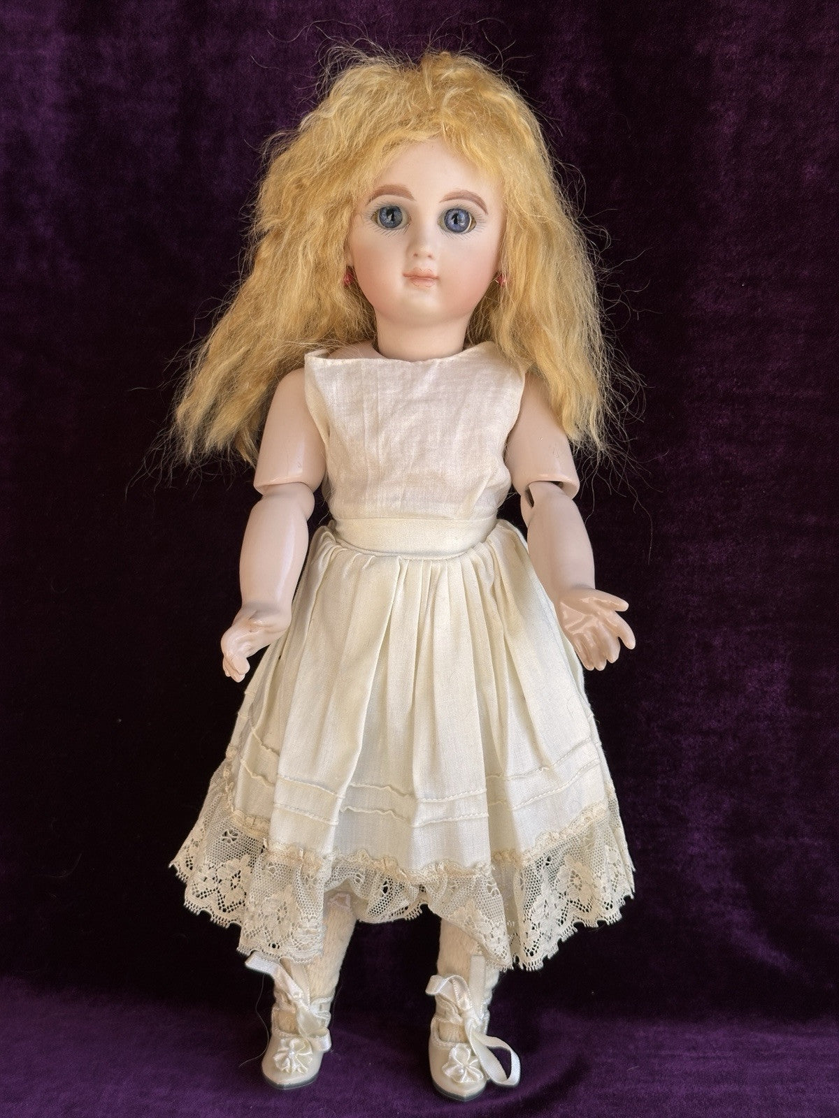Vintage Porcelain/Composition Reproduction of Antique French Jumeau Doll
