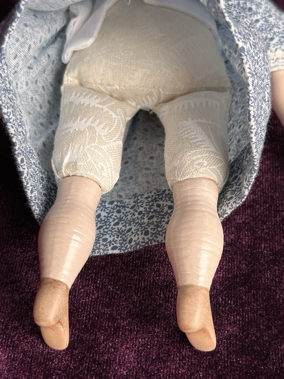 Lot of 2 Vintage Reproduction Miniature Parian Dolls with in Case with Wardrobe