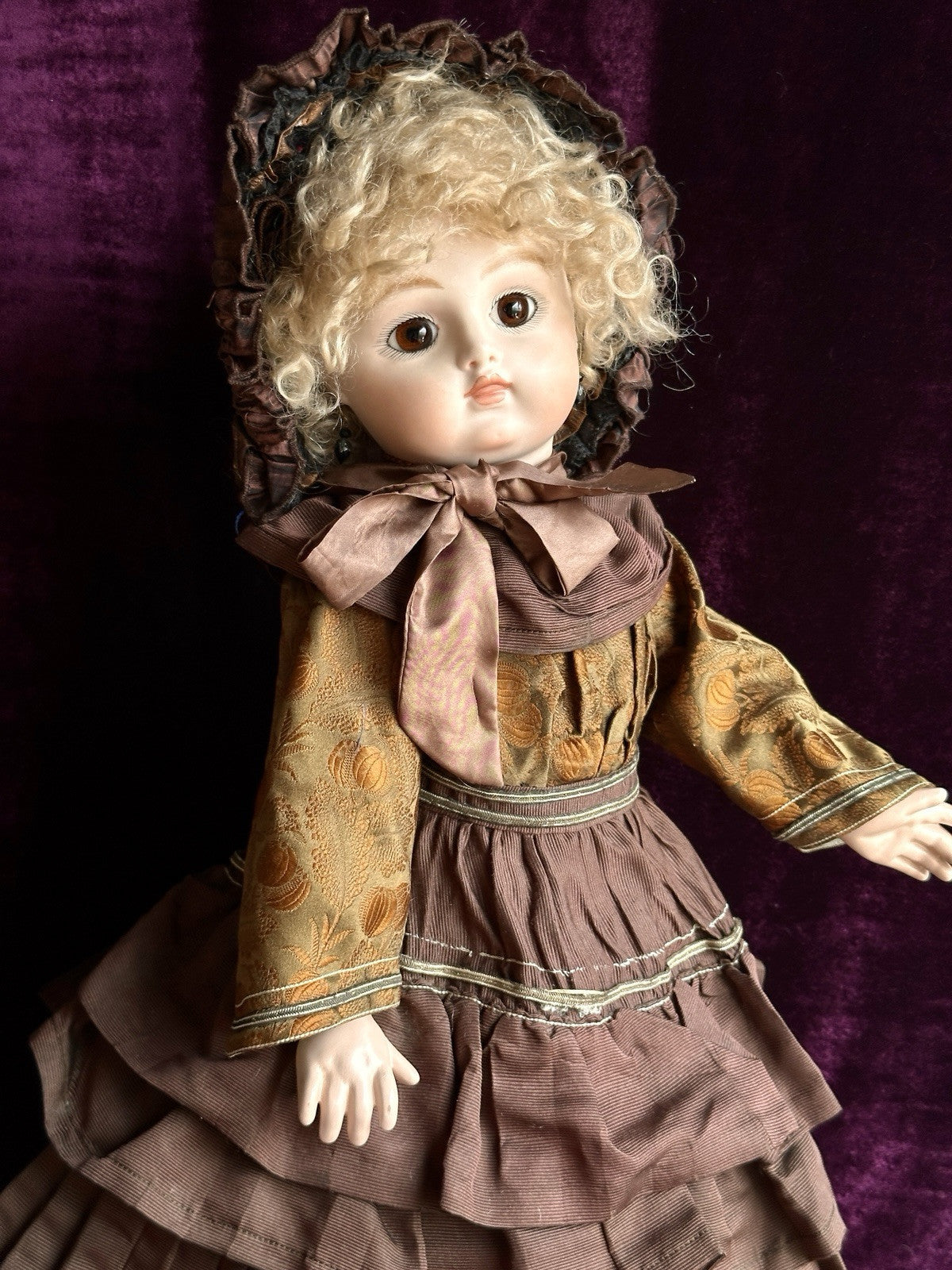Porcelain 21” Reproduction of Antique French Paris PAN Henri Delecroix Doll