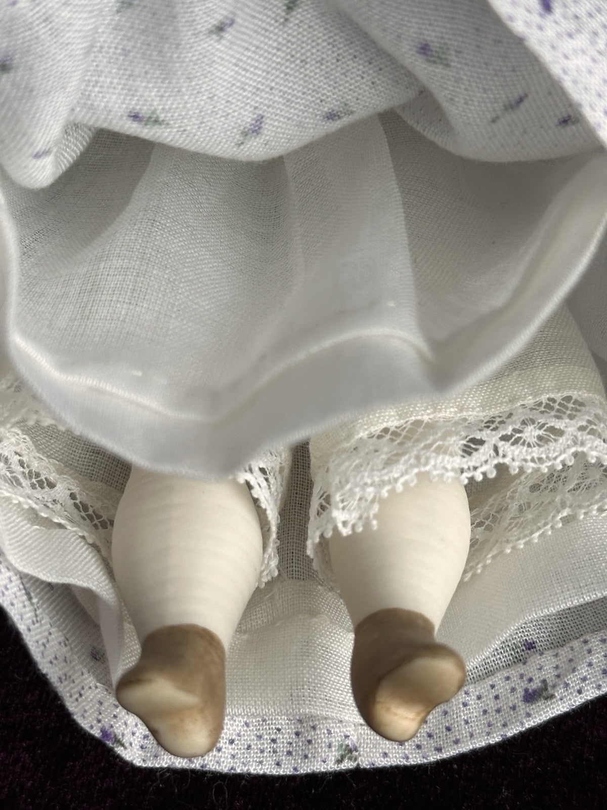 Lot of 2 Vintage Reproduction Miniature Parian Dolls with in Case with Wardrobe