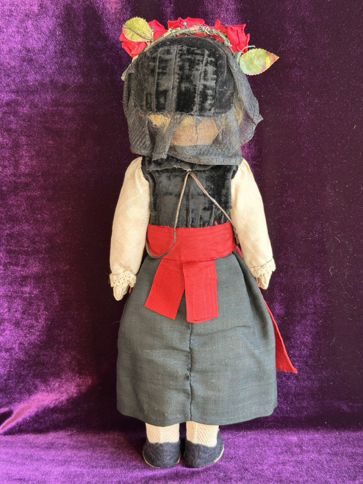 Antique German 13.5” Cloth Painted Bing (?) Doll