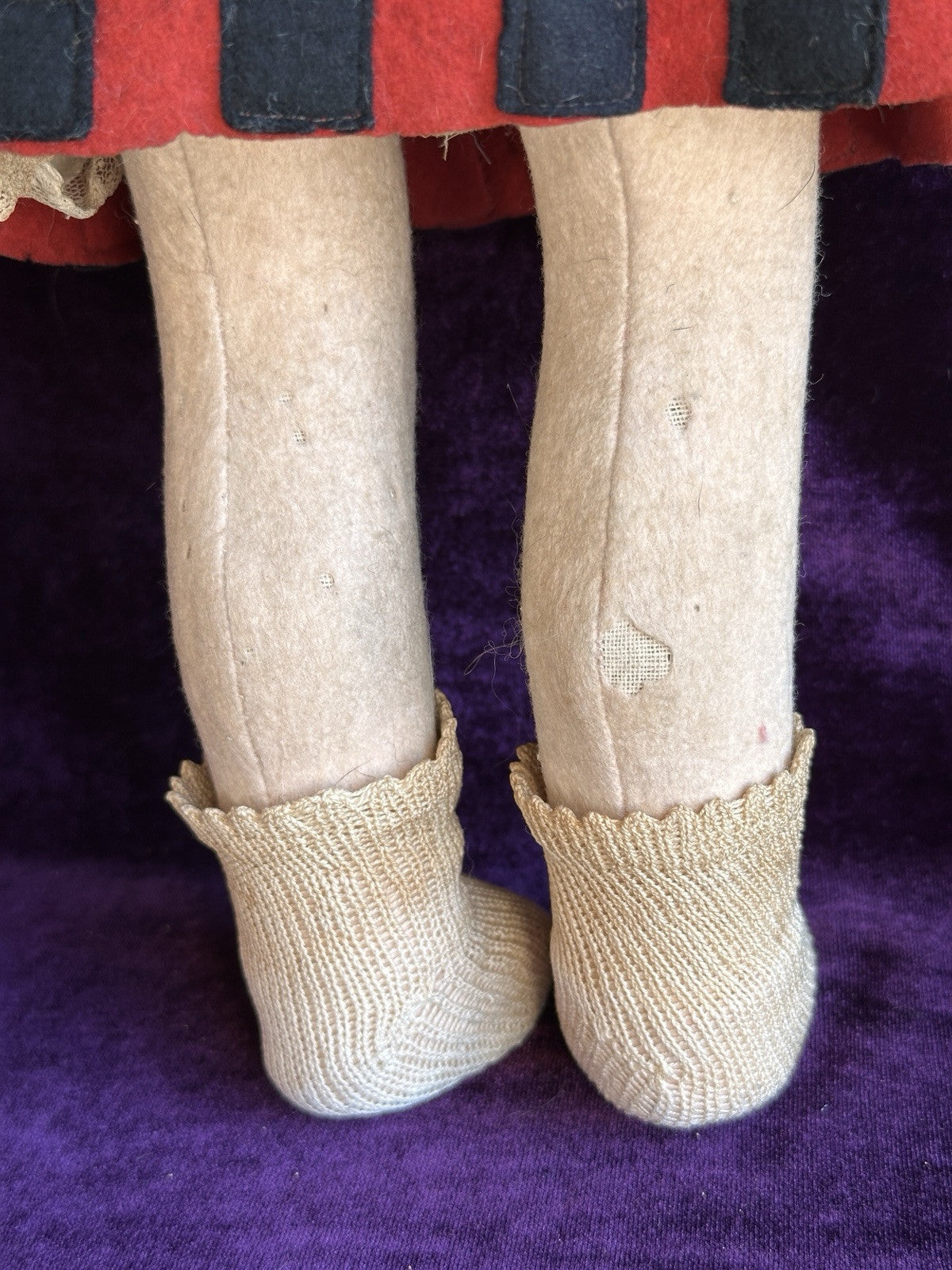 Vintage Italian 16” Early Lenci 159 (?) Felt Cloth Doll