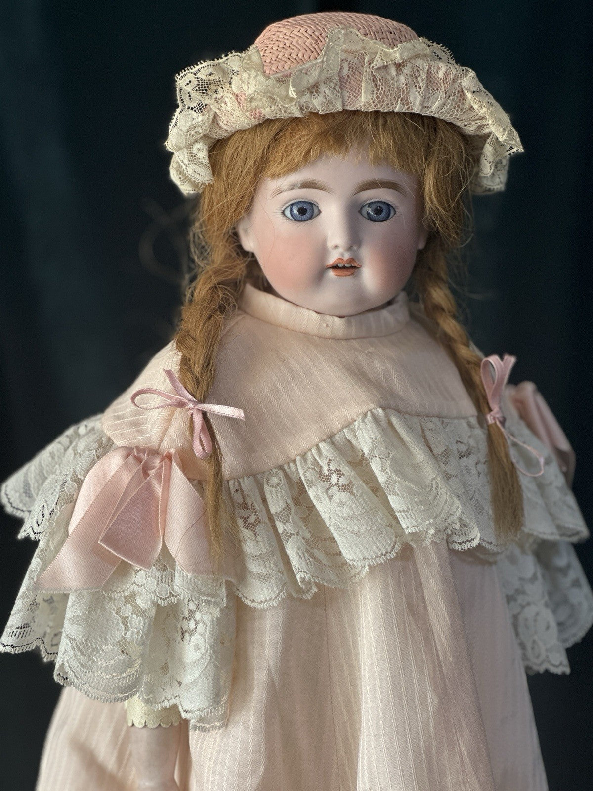Antique 23” JDK Kestner (?) Bisque Turned Head Doll