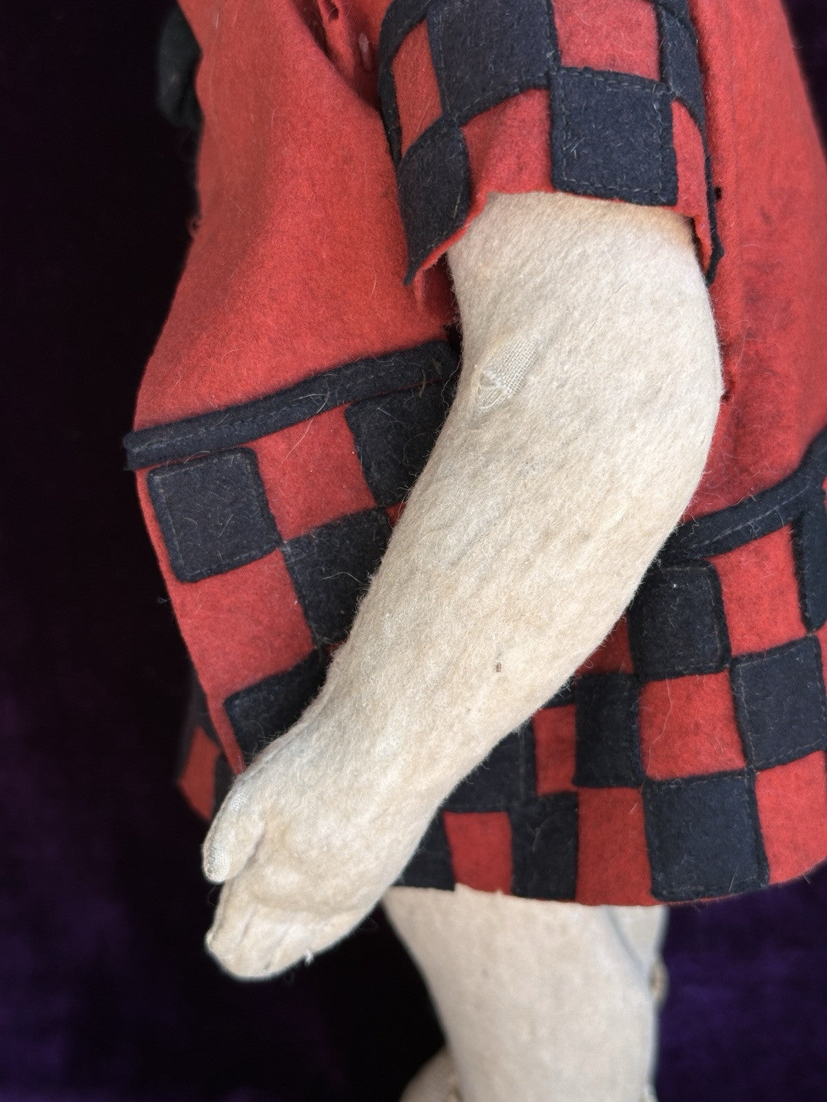 Vintage Italian 16” Early Lenci 159 (?) Felt Cloth Doll