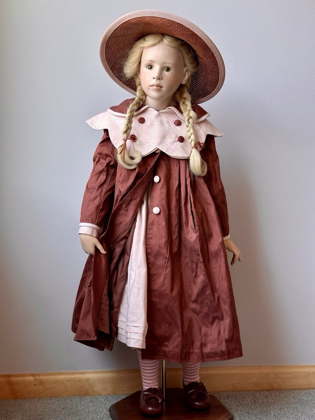 German 36” Hildegard Gunzel Wax Over Porcelain Camee Doll in Box LE USA 25