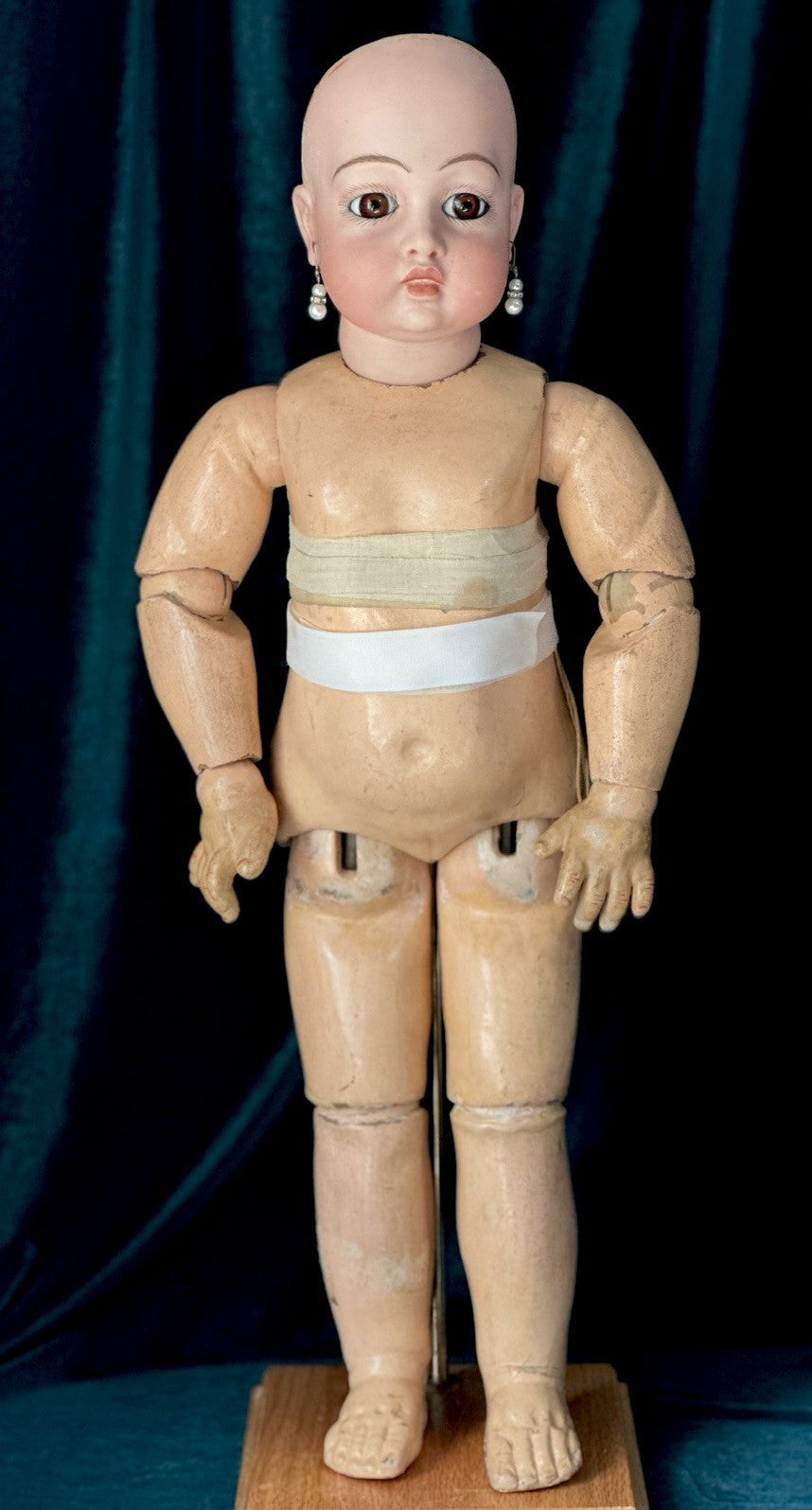Antique Doll Original French JUMEAU Composition Body Repro Head Of Bru Jne