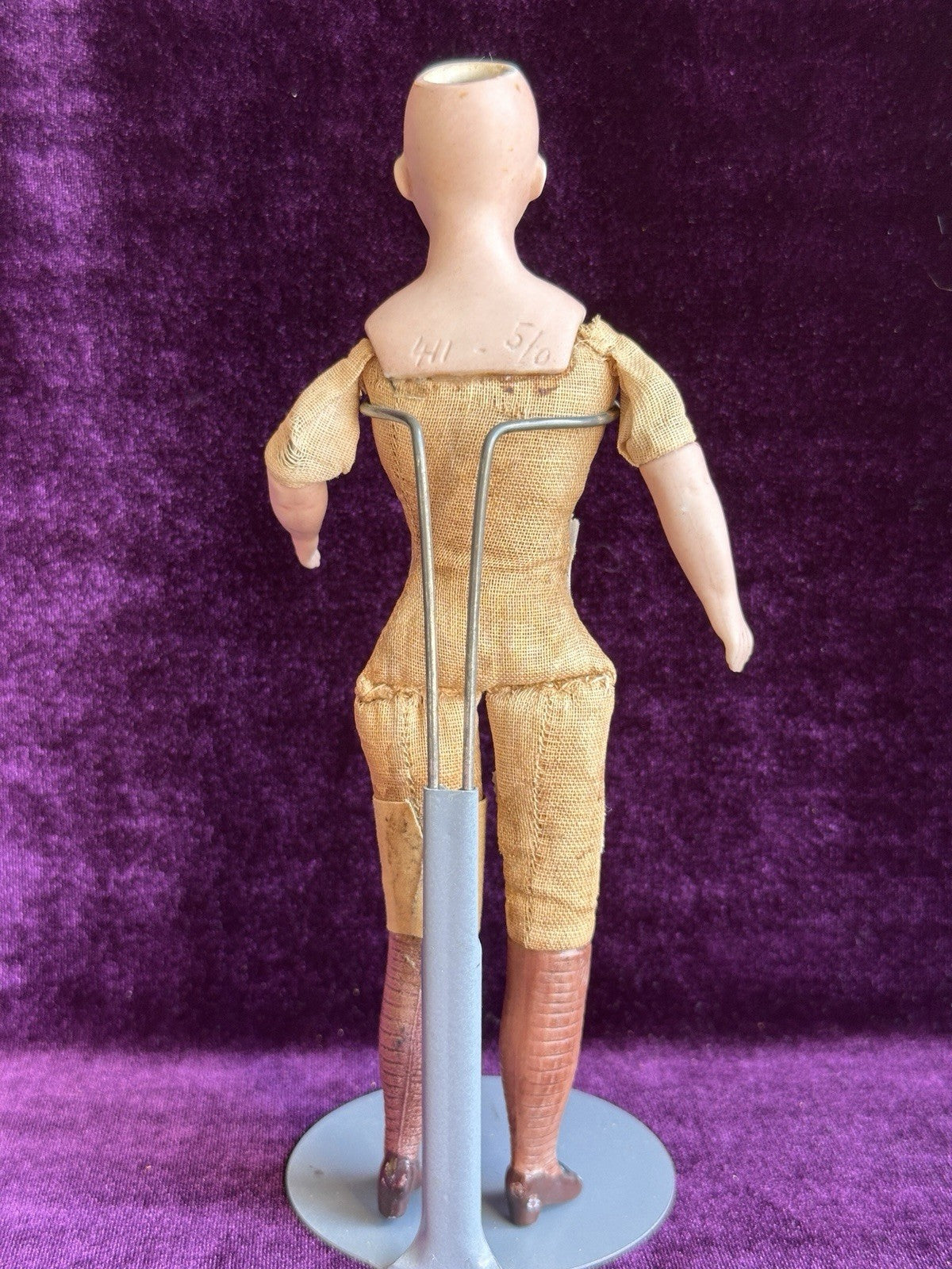 Rare Antique German 8” Halbig (?) 411 Bisque Head Gibson Style Lady Doll