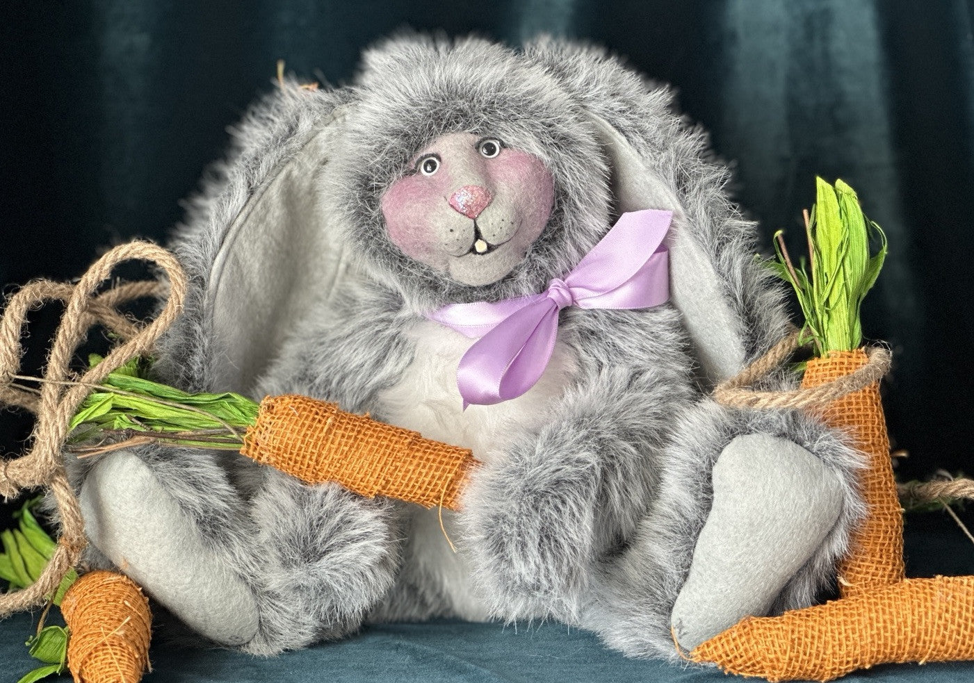 OOAK (?) Artist Handmade 16” Bunny Rabbit Doll Toy