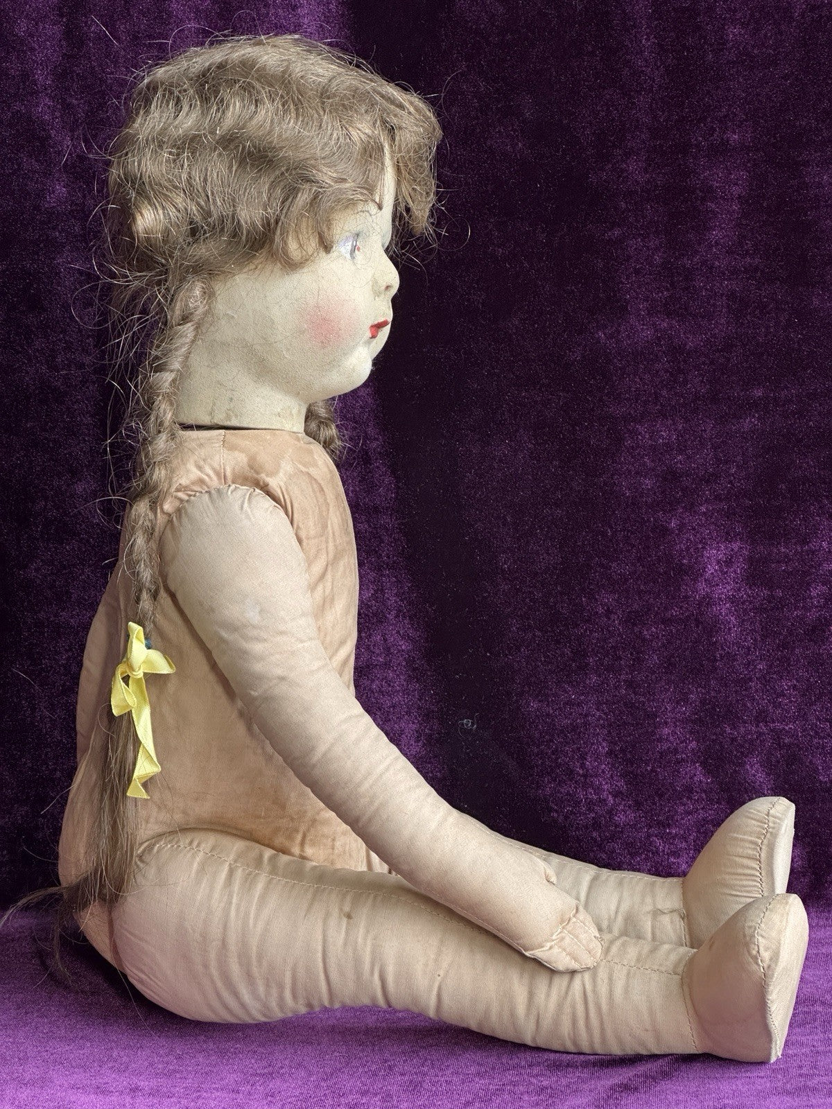 Large Vintage French 21” Gre-Poir Felt Cloth Doll