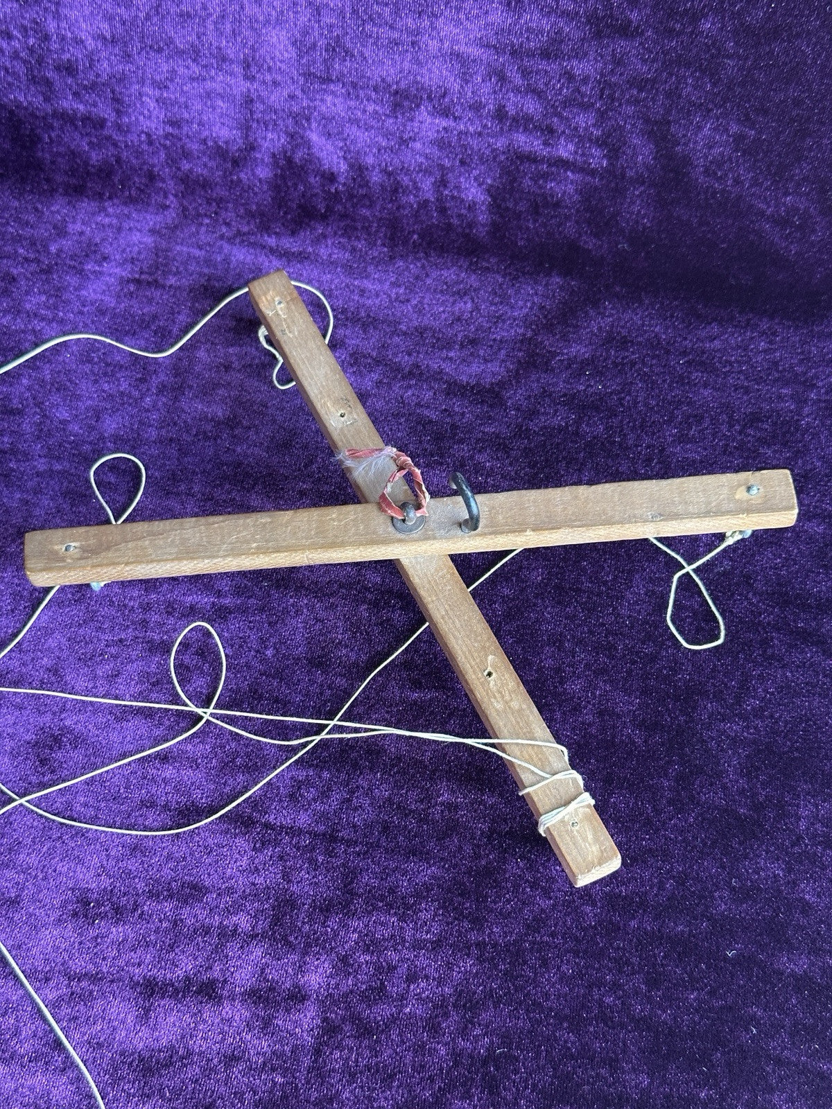 Vintage Handmade 24” Papier Mache Cloth Marionette Puppet Doll