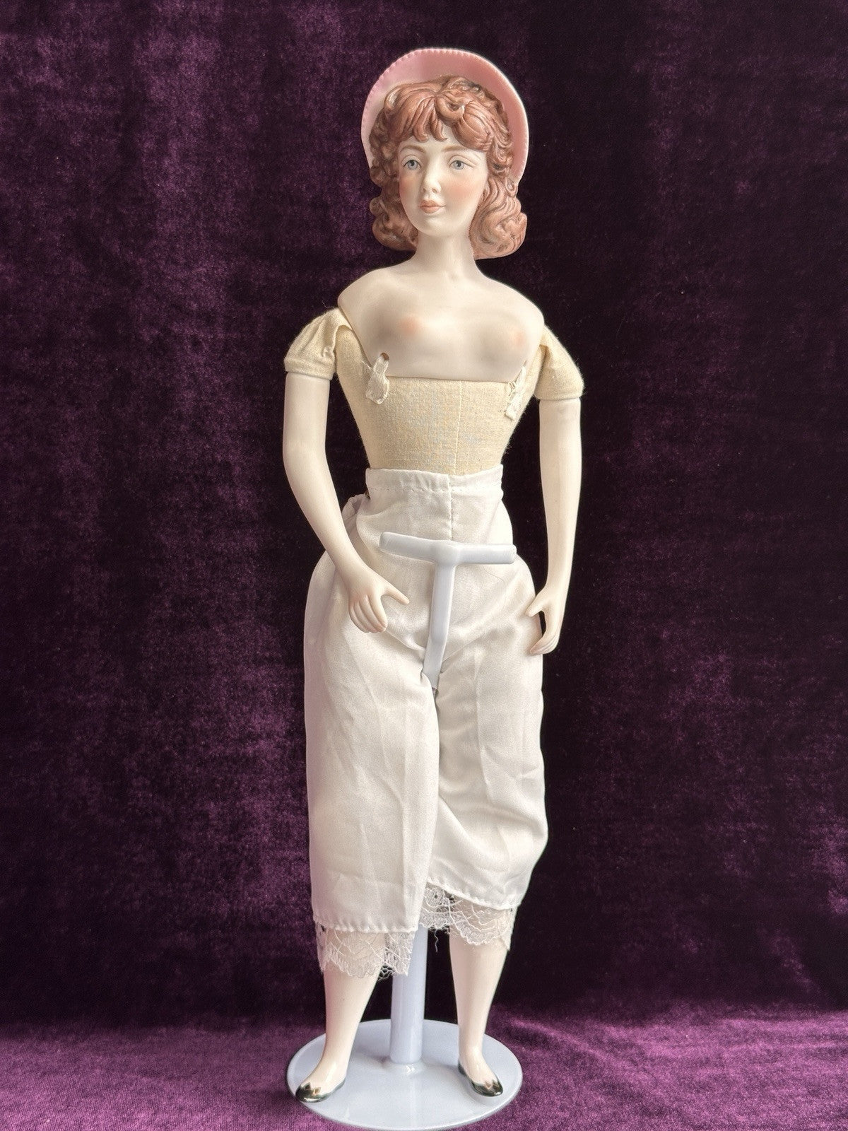 Vintage Porcelain Artist Pinkie and Blue Boy Dolls by Artist Clara Wade