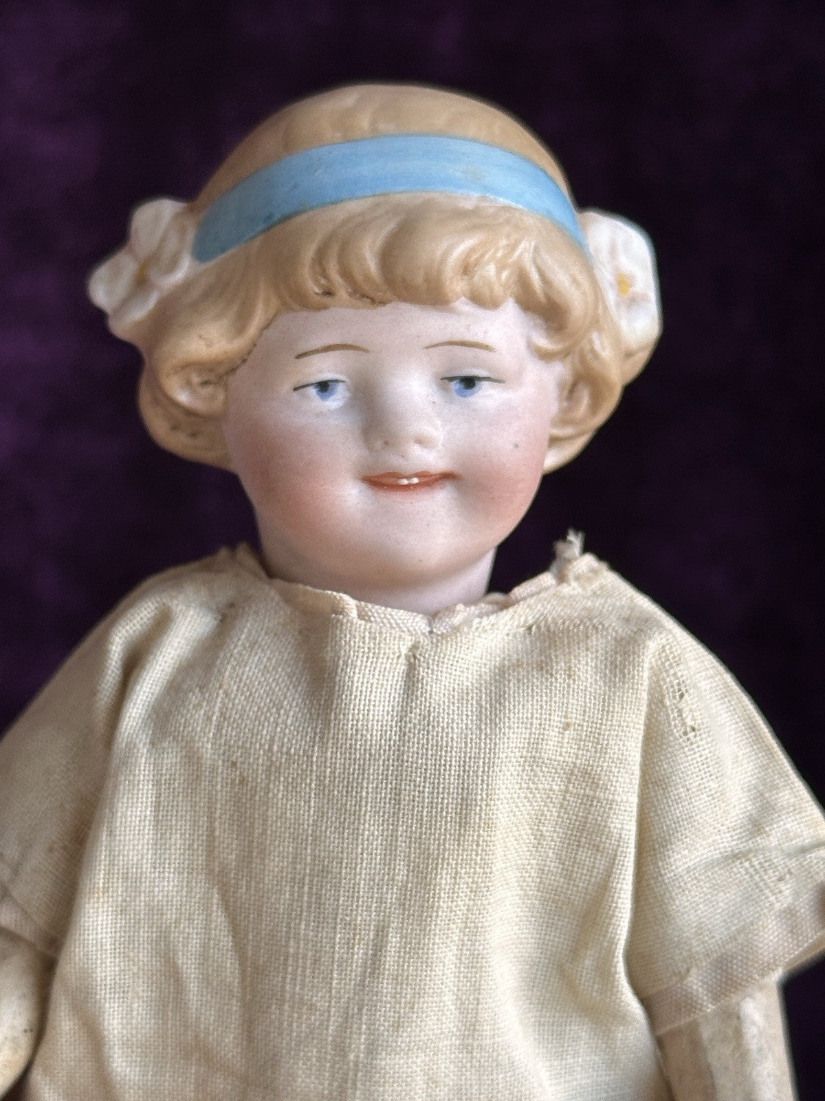 Rare Antique German 6” William Goebel Miniature Bisque Head Character Girl Doll