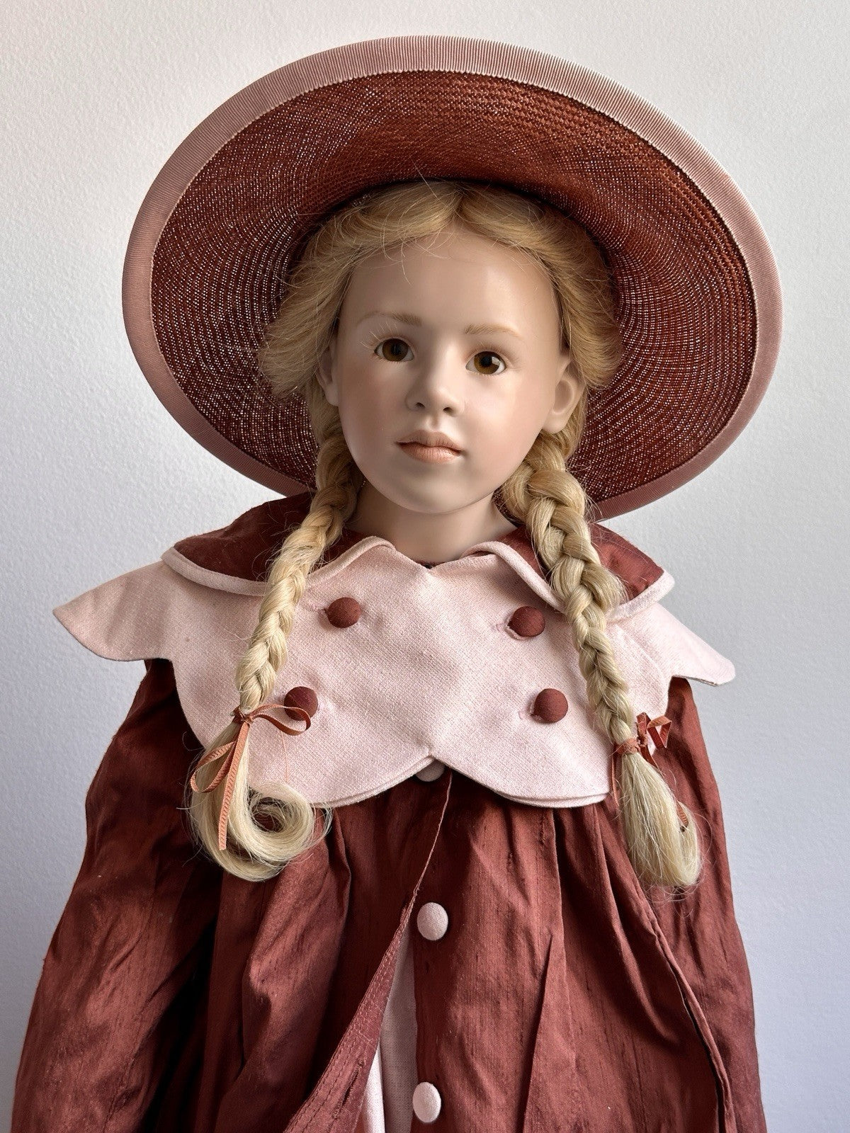 German 36” Hildegard Gunzel Wax Over Porcelain Camee Doll in Box LE USA 25