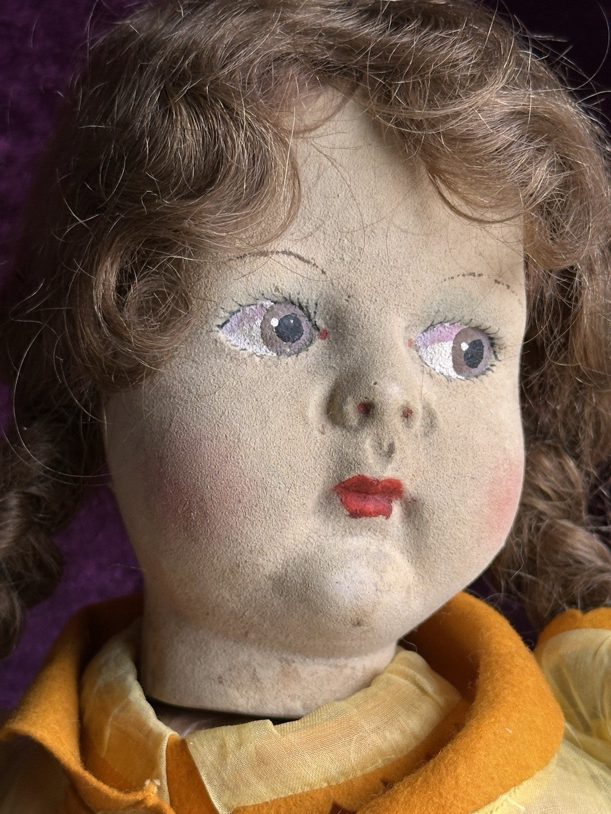 Large Vintage French 21” Gre-Poir Felt Cloth Doll