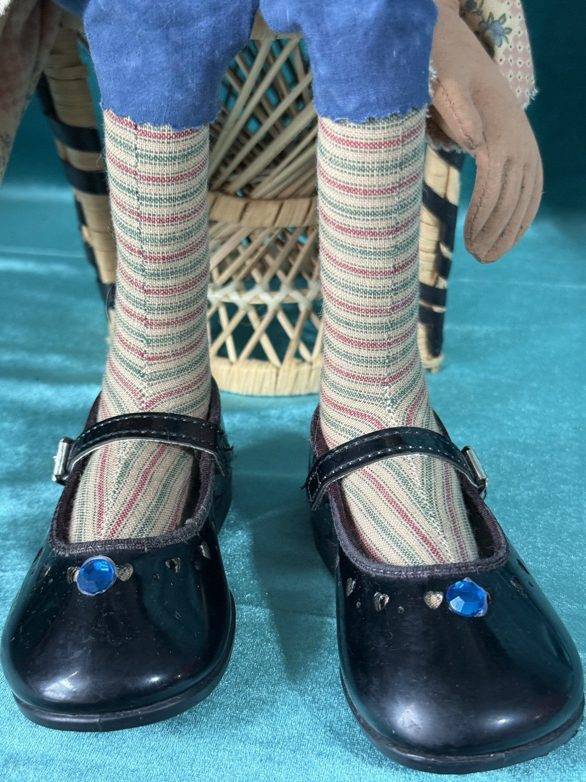 OOAK Artist Handmade Cloth Poseable 24” Doll “Charlotte” by Dianne Adam