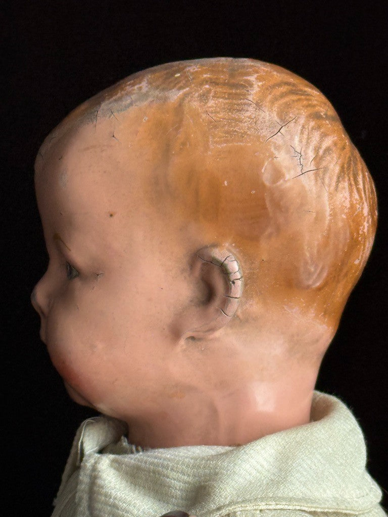 Antique American 15" Composition Ideal Uneeda Advertising Boy Doll
