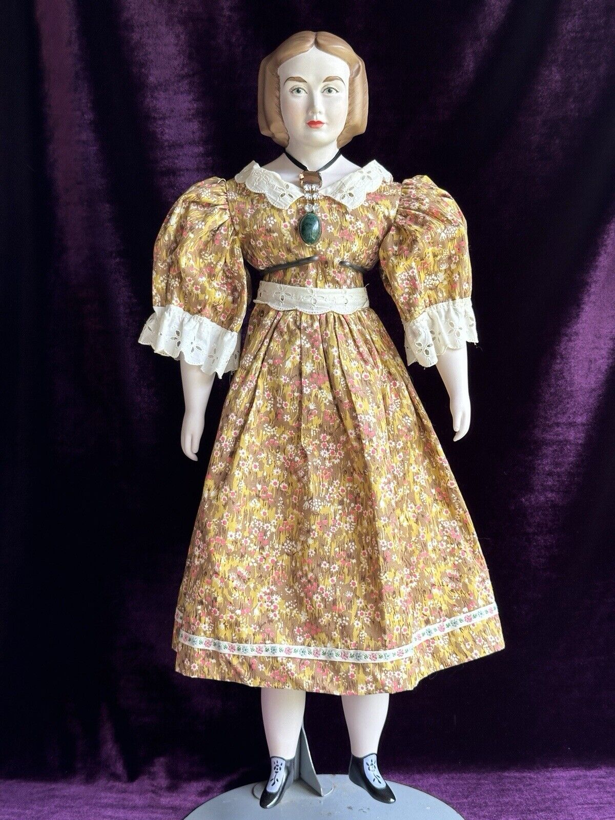Rare Large 24” Parian Vintage Porcelain Miss Kentucky Doll by Artist Fawn Zeller