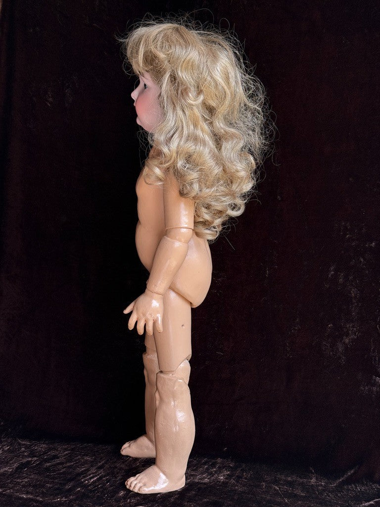 Large Antique German 27” Armand Marseille Bisque Socket Head Doll