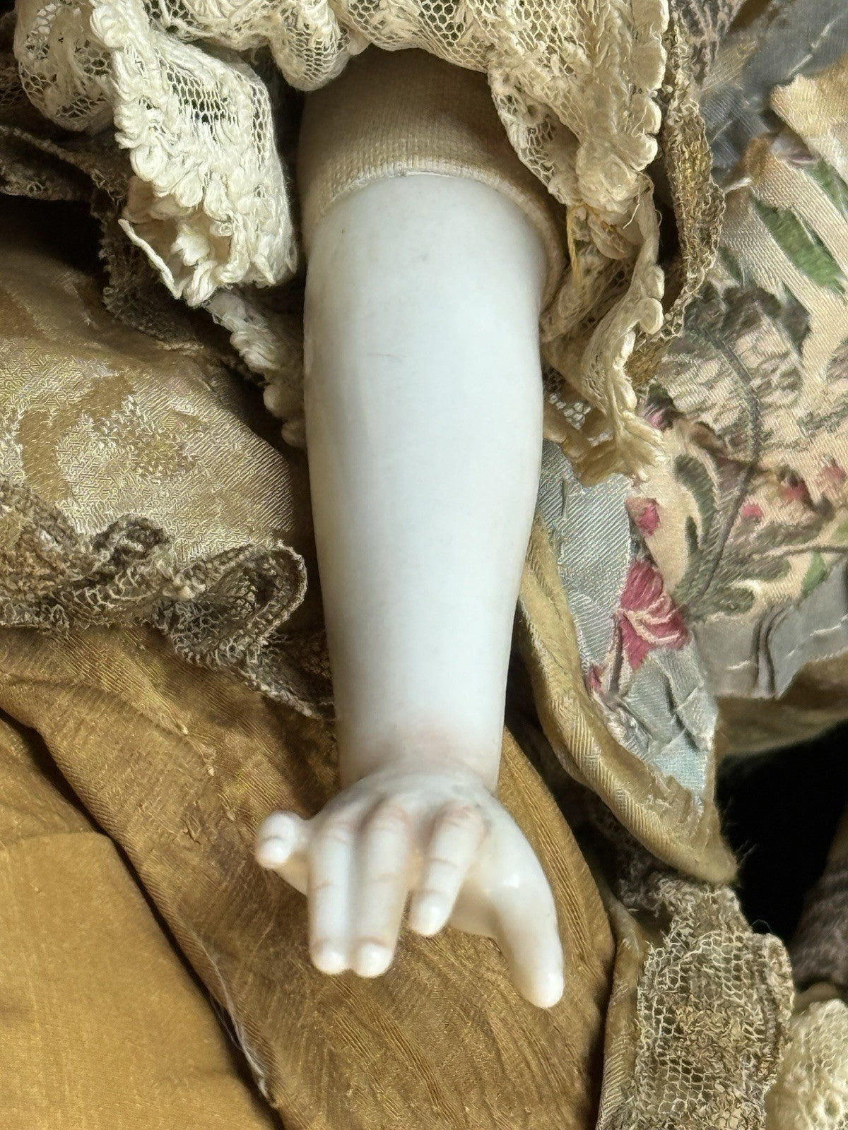 Rare Antique German 14” Kister Lady Fashion Porcelain China Head Doll