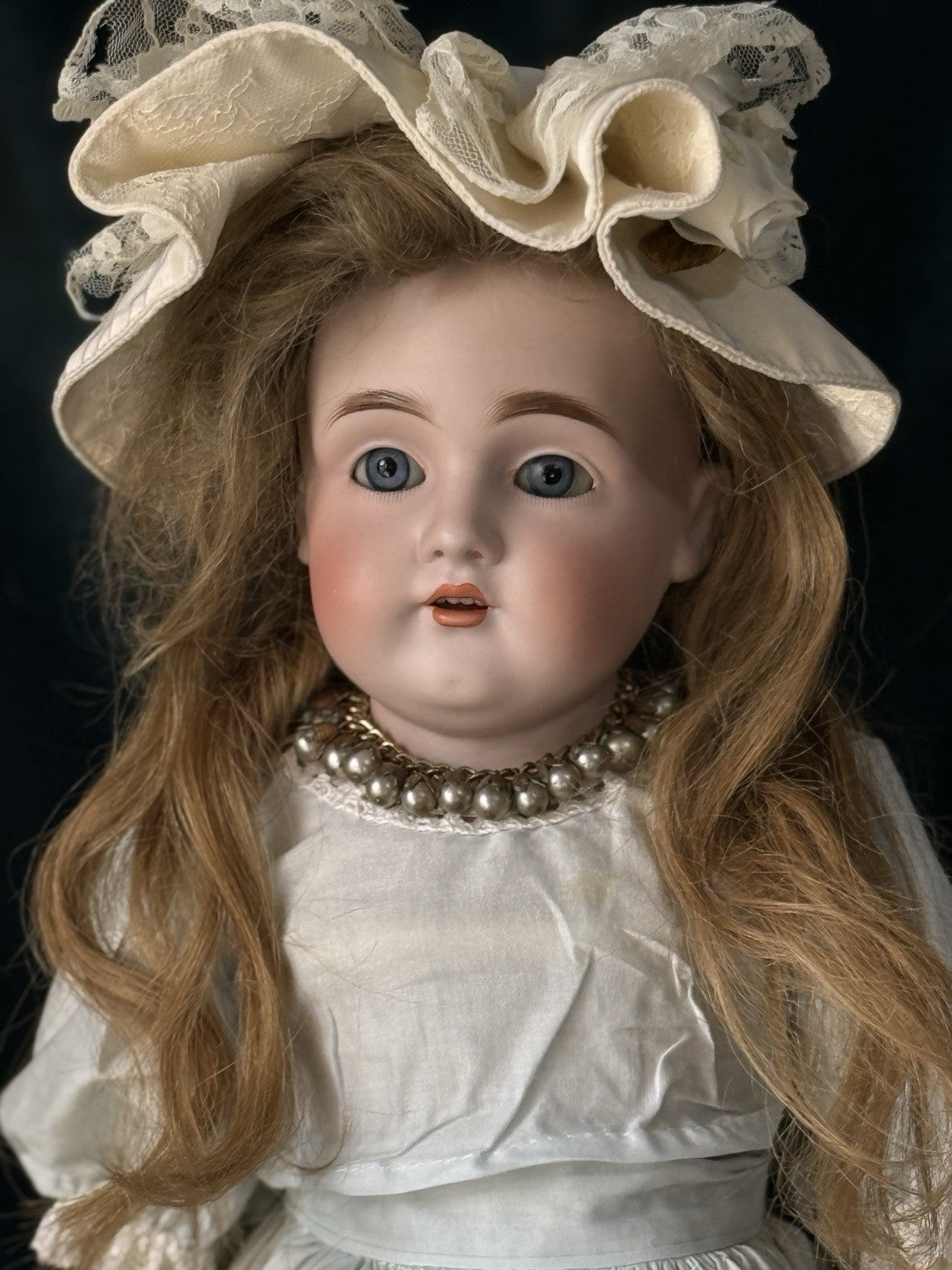 Antique German 21” Kestner 154 Bisque Shoulder Head Doll
