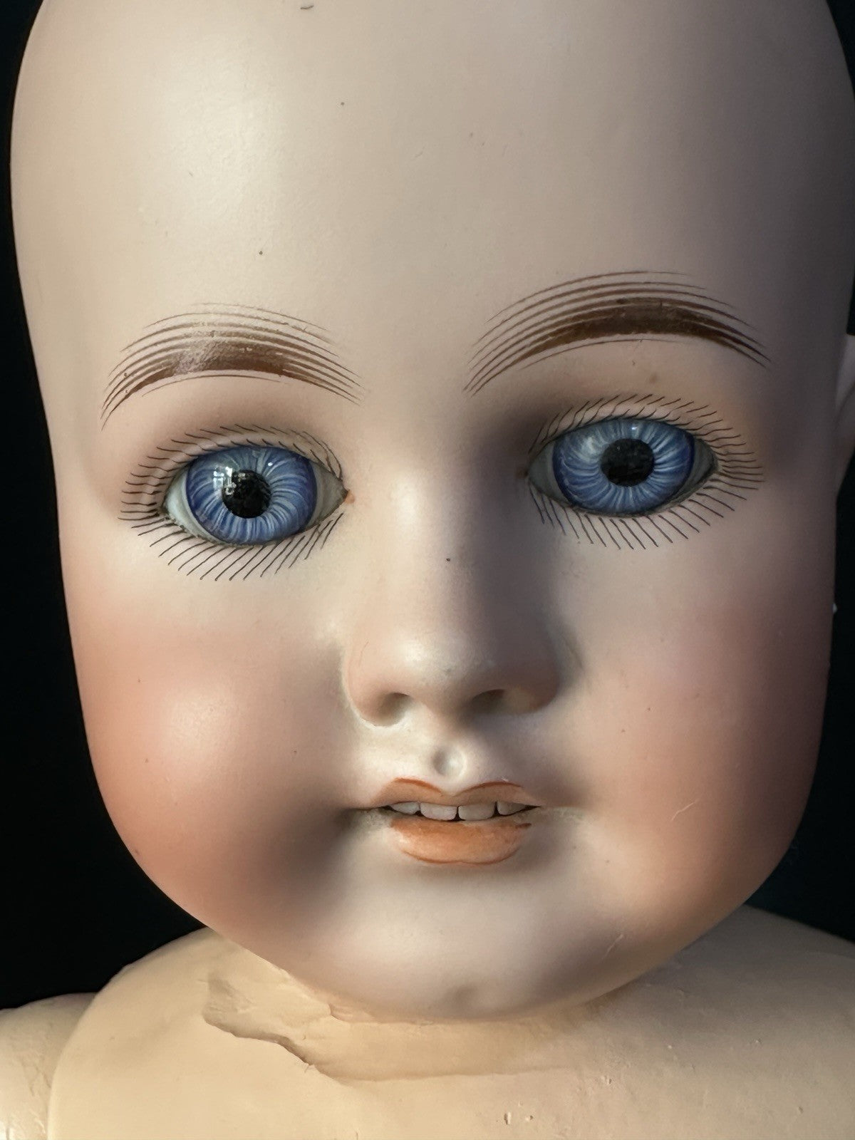 Antique German 23” Gebruder Kuhnlenz 44.31 DEP Bisque Head Doll