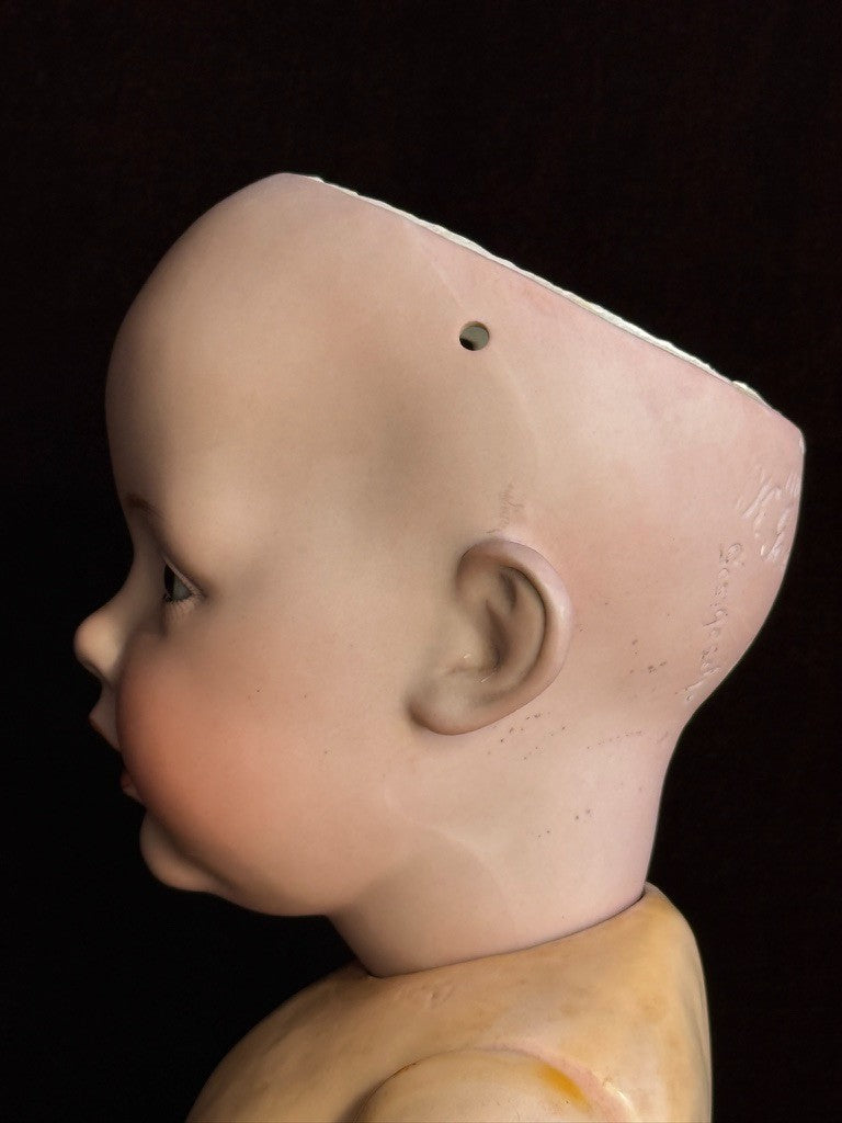 Antique German 16” Hilda Kestner 245 Bisque Head Baby Doll