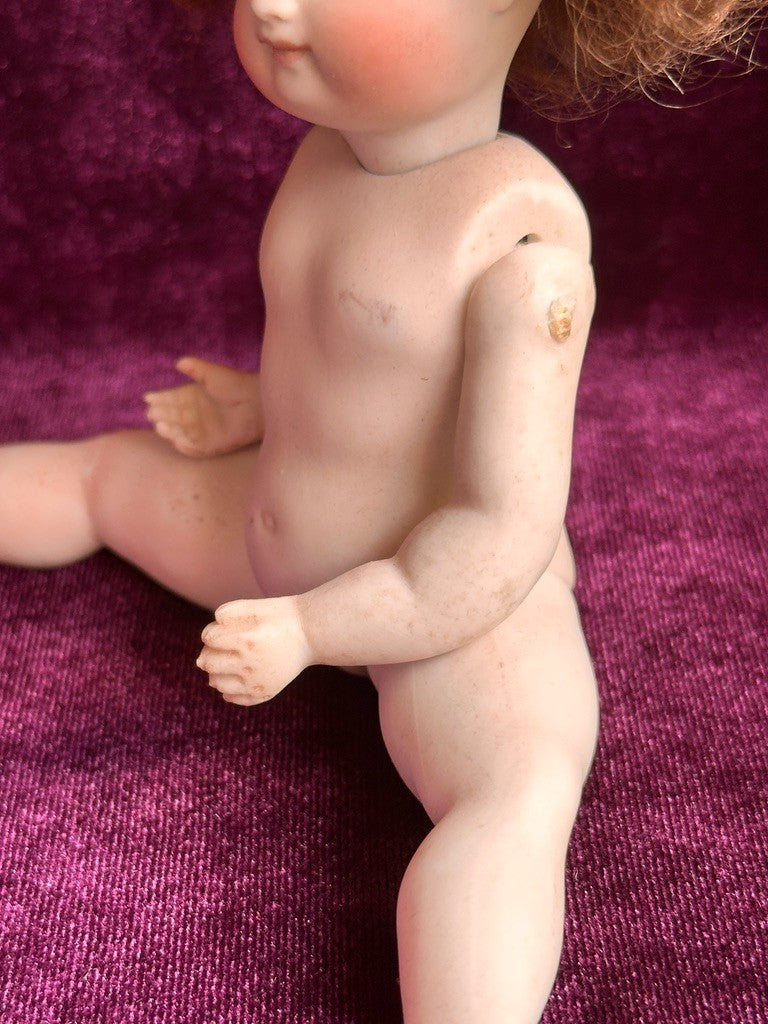 Rare Antique German Kestner 6" Barefoot All-Bisque Miniature Close Mouth Doll